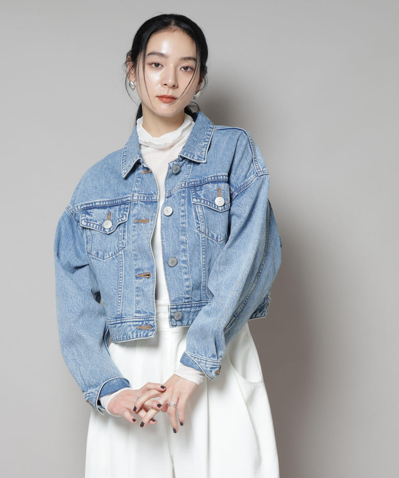 SOMETHING / BIG DETAIL DENIM JACKET