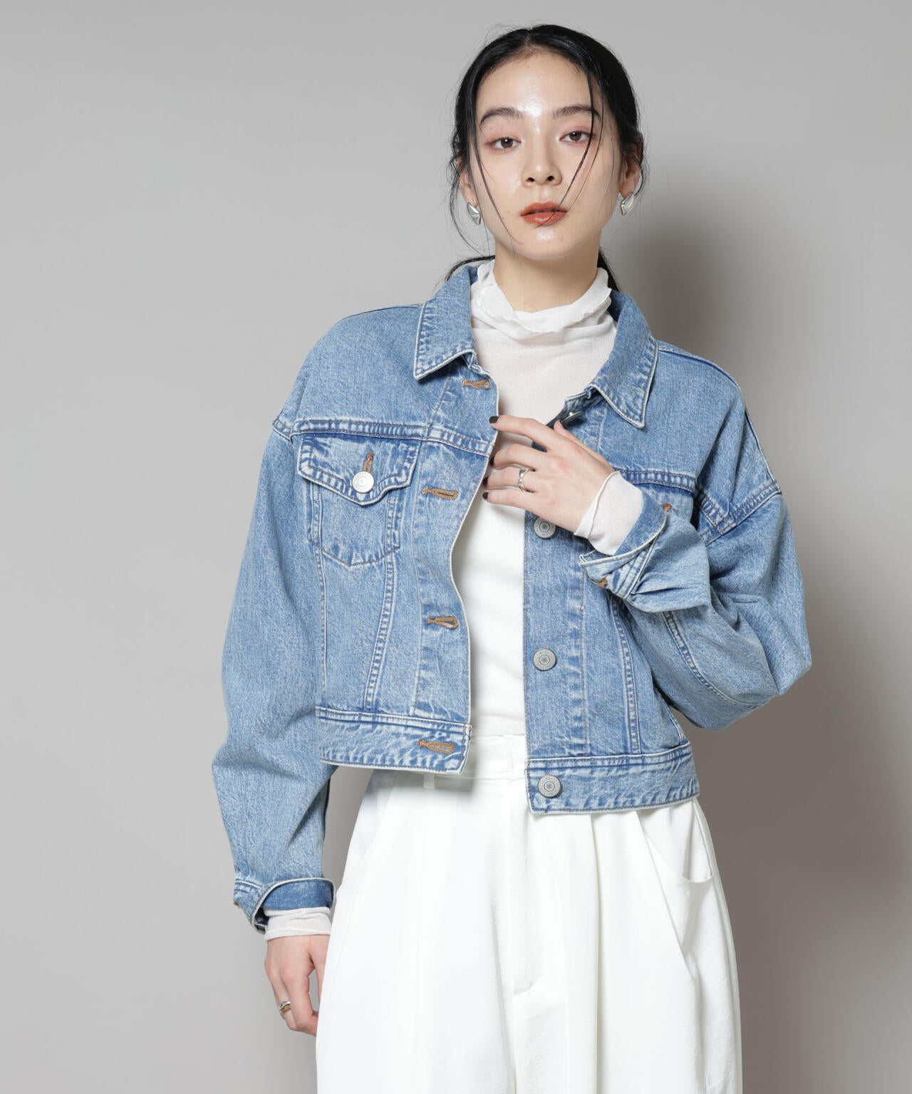 SOMETHING / BIG DETAIL DENIM JACKET
