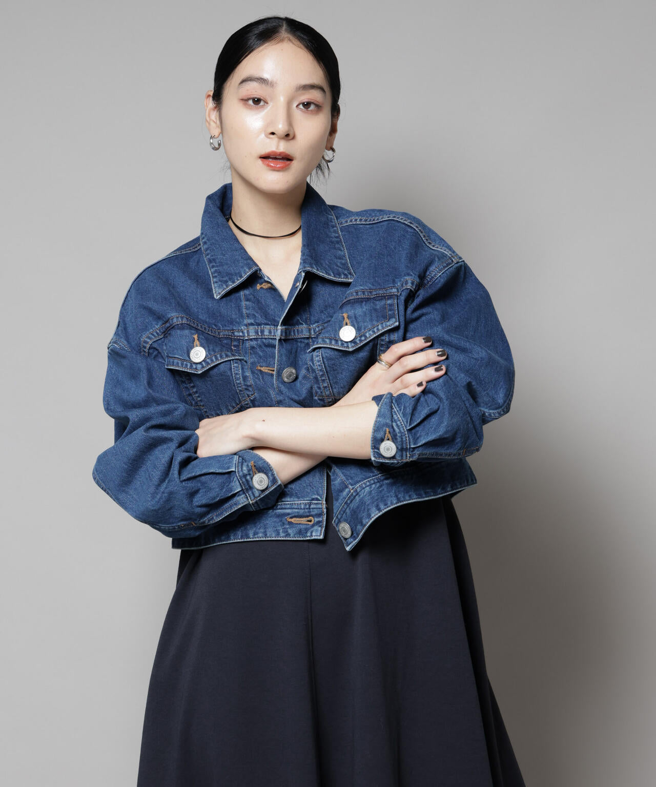 SOMETHING / BIG DETAIL DENIM JACKET