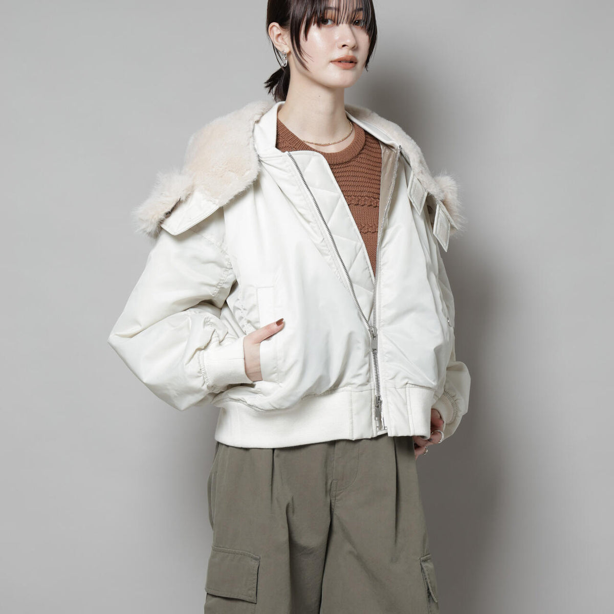 upper hights / THE U-2 HOODIE OFF WHITE