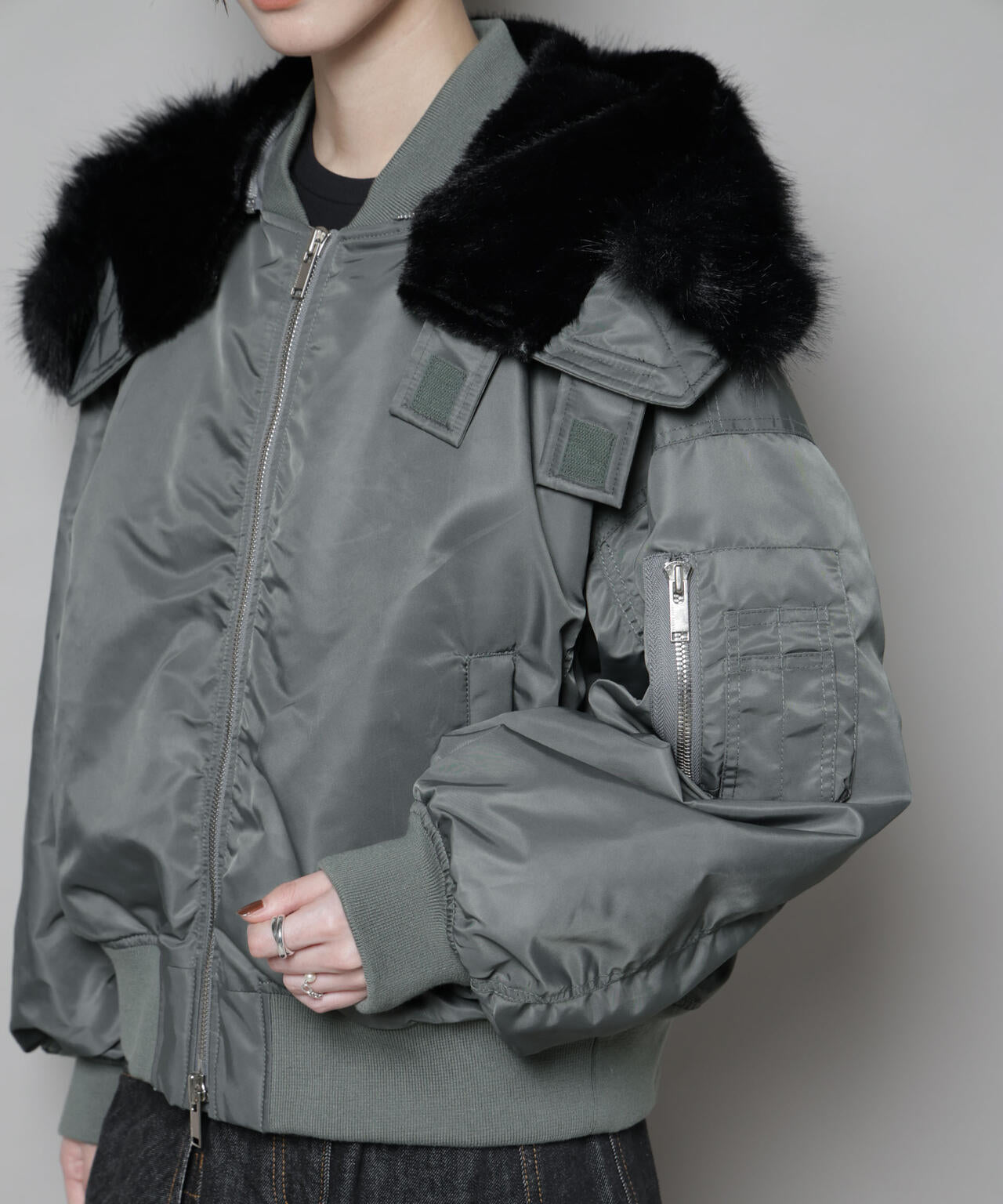 upper hights/THE U-2 HOODIE　ARMY 6715212009