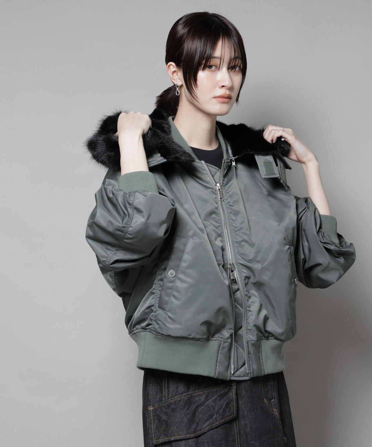 upper hights/THE U-2 HOODIE　ARMY