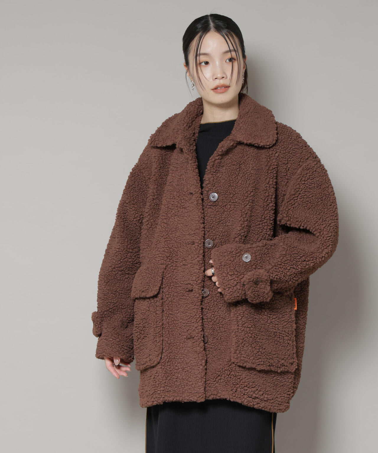 MOUN TEN. マウンテン boa half ボア コート ジャケット 0 UNIVERSAL OVERALL / BOA HALF COAT