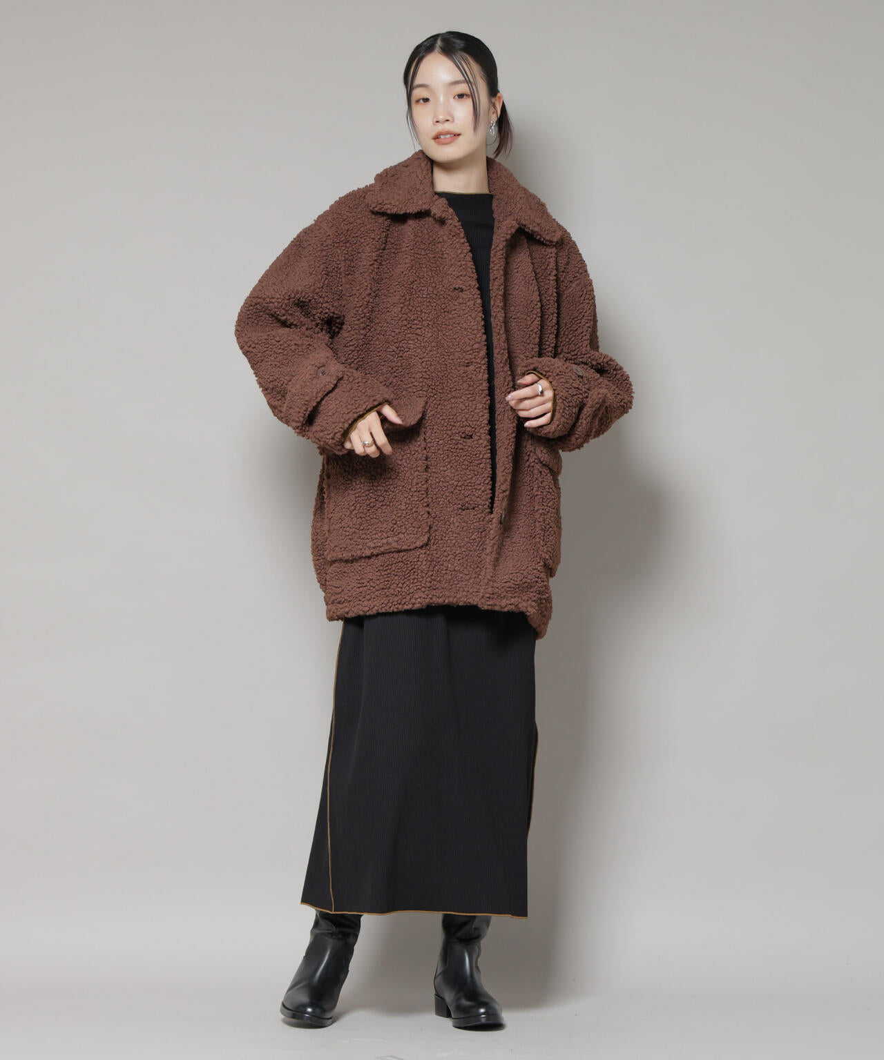 ユニバーサルオーバーオール（UNIVERSALOVERALL）/BOA HALF COAT/ボアコート UNIVERSAL OVERALL / BOA HALF COAT