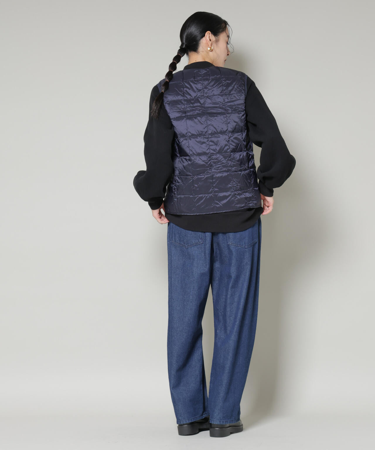 TAION/クルーネックボタンダウンベスト 6715214008