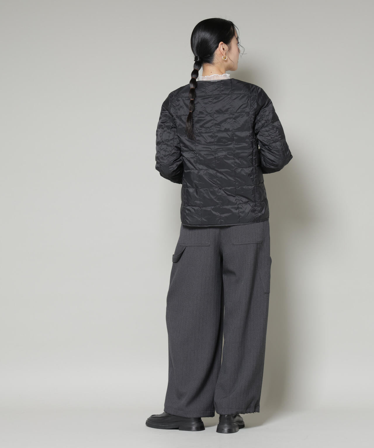 TAION/クルーネックボタンダウンジャケット 6715214009