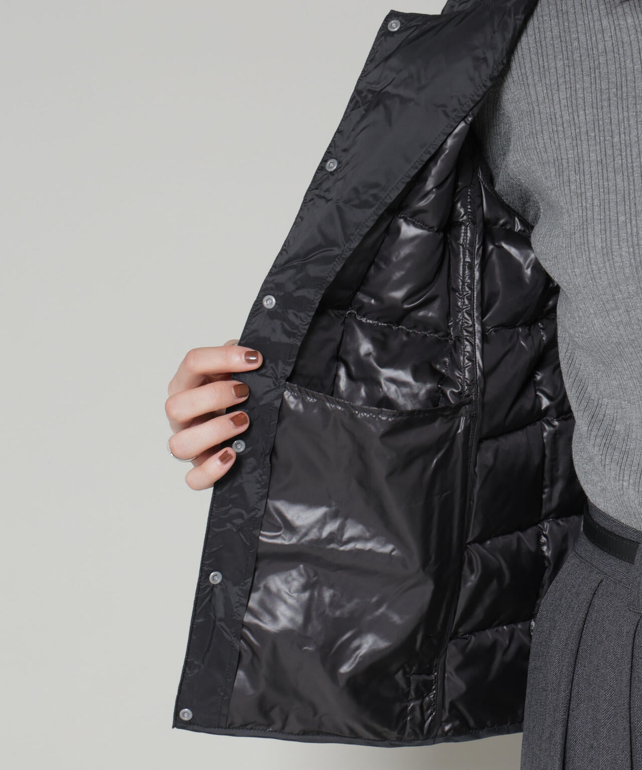 TAION/クルーネックボタンダウンジャケット 6715214009