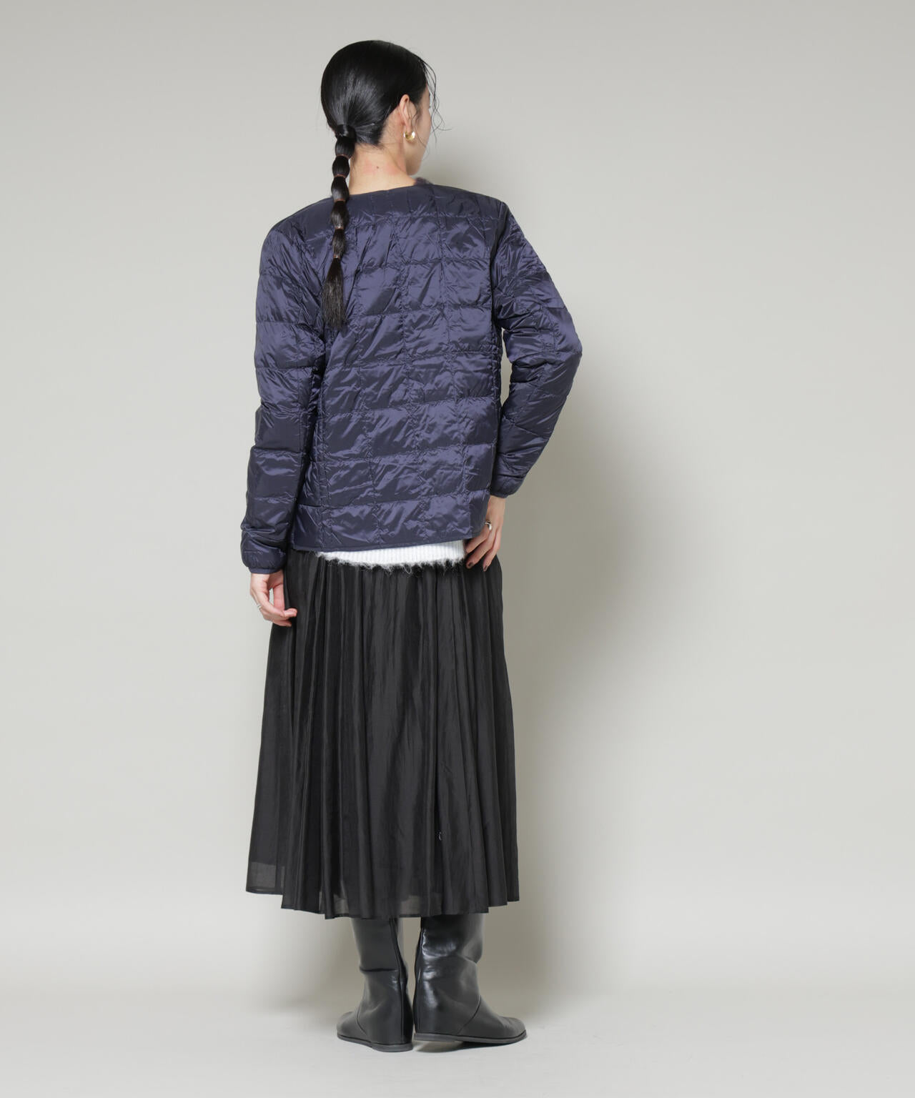 TAION/クルーネックボタンダウンジャケット 6715214009