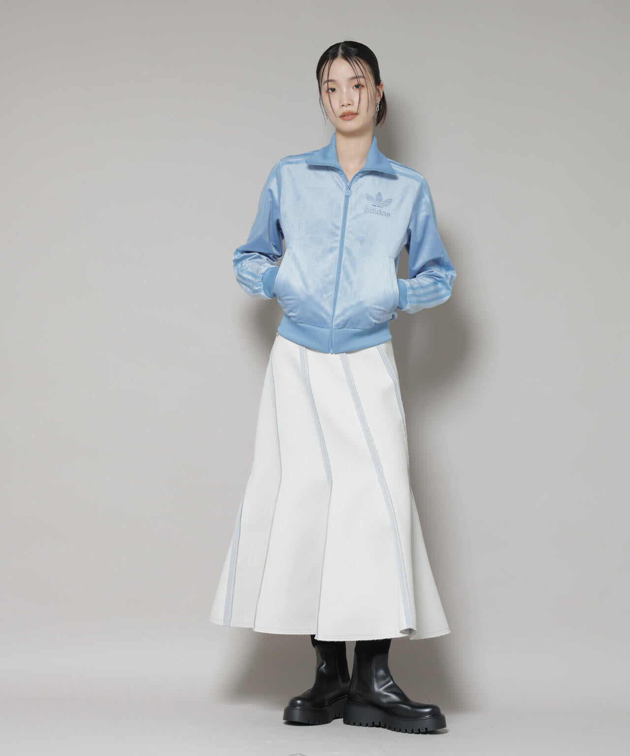 【激レア・美品】清水建設江東ブルーシャークス アディダス 支給品 ジャケット adidas(アディダス) ジップアップ トラックジャケット ブルー CW1252