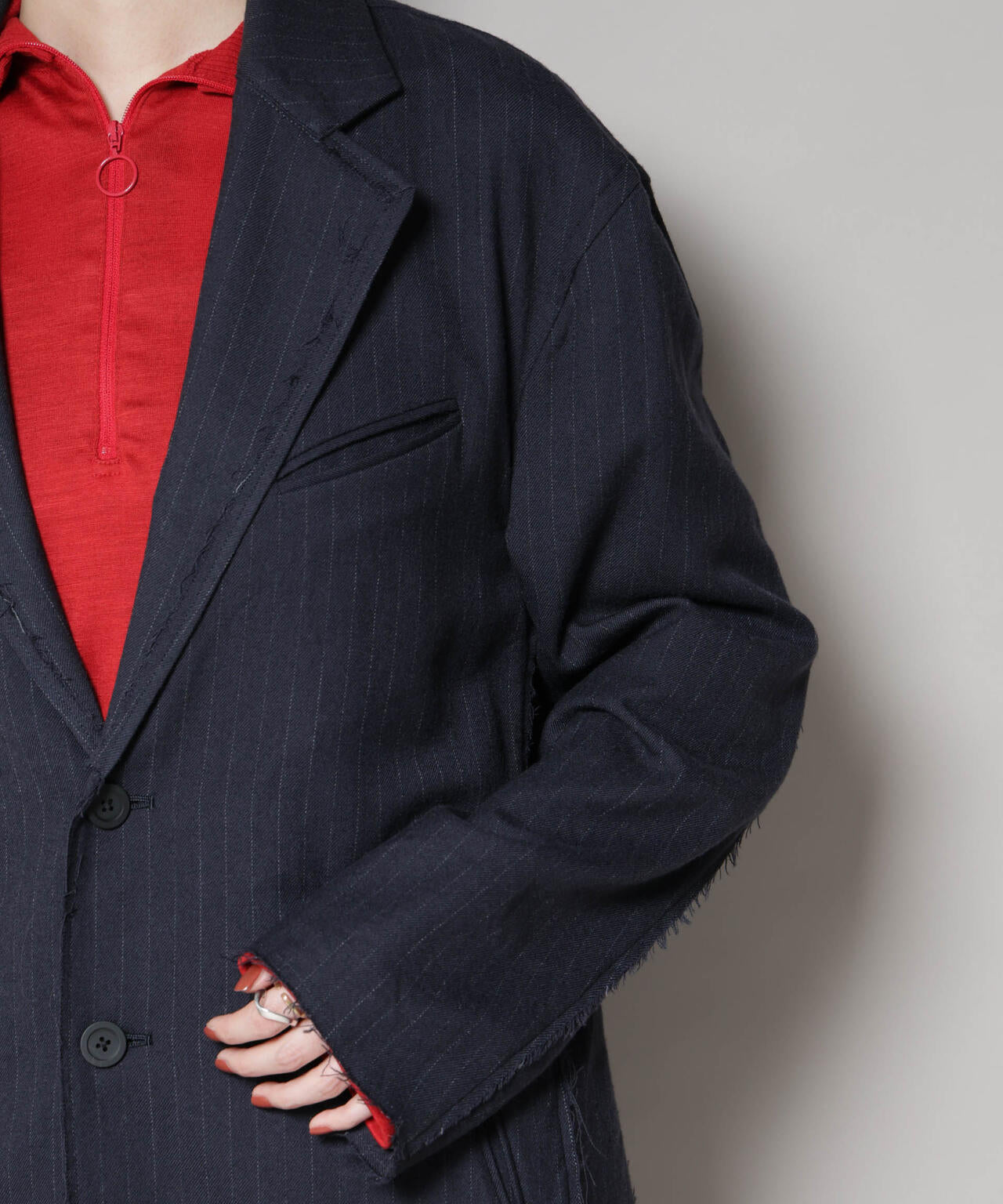 ANTHEM A / FLANNEL STRIPE BROKEN JACKET ( セットアップ 可)