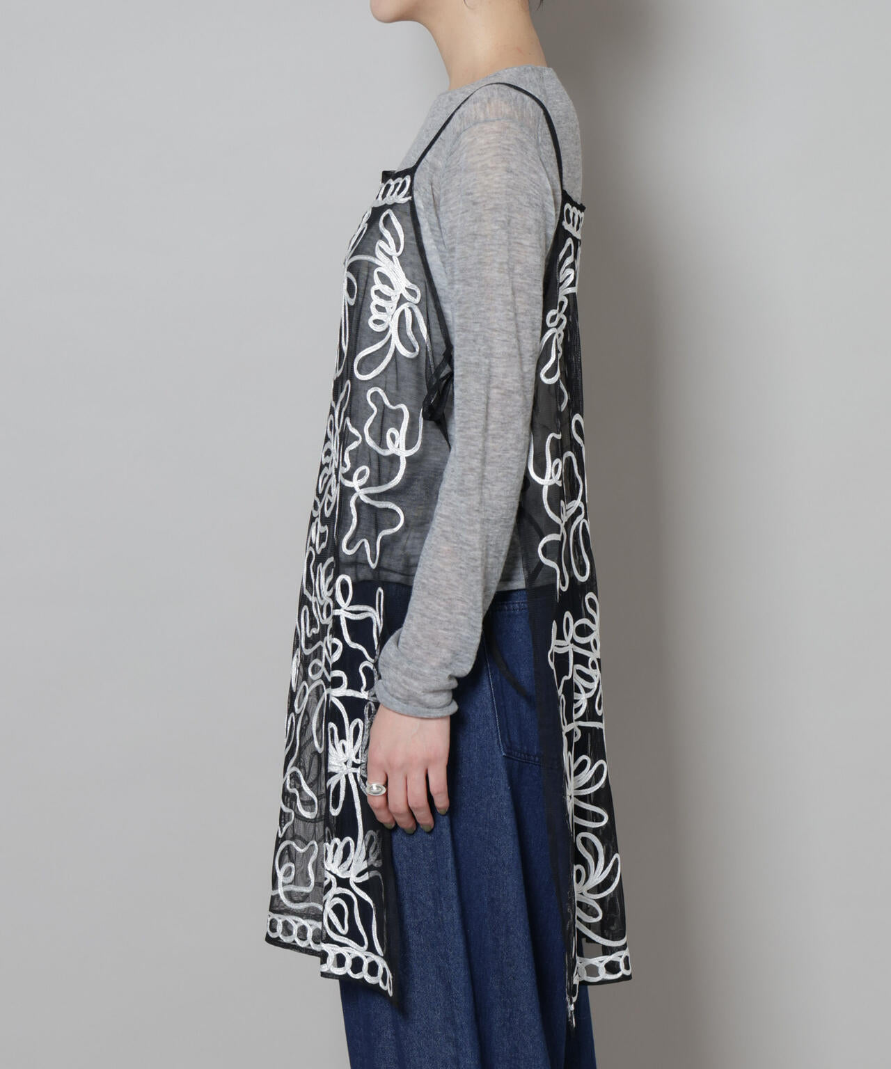 Sara mallika/TULLETAPEEMBRIODERY CAMI DRESS 6715219041