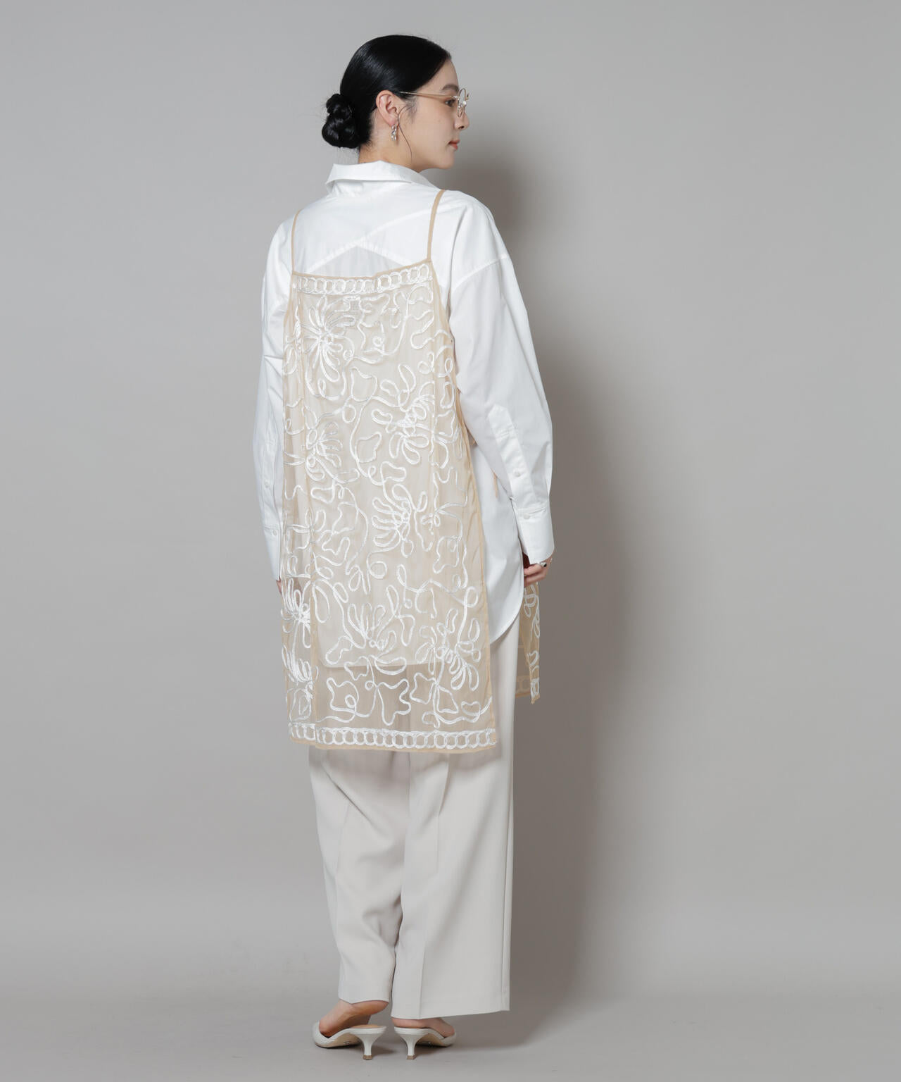 Sara mallika/TULLETAPEEMBRIODERY CAMI DRESS 6715219041