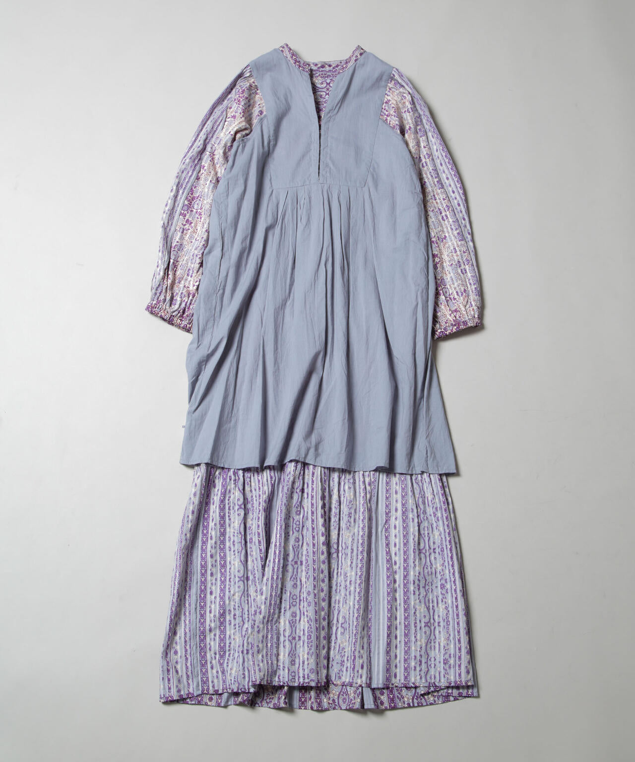 新品未使用 sara mallika サラマリカ ティアードワンピース パープル 中古・古着通販】sara mallika (サラマリカ) ワンピース