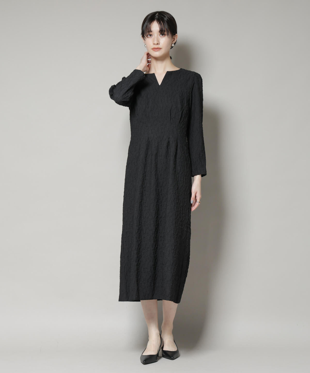troisieme chaco/PUFFY JACQUARD　ワンピース 6715219055