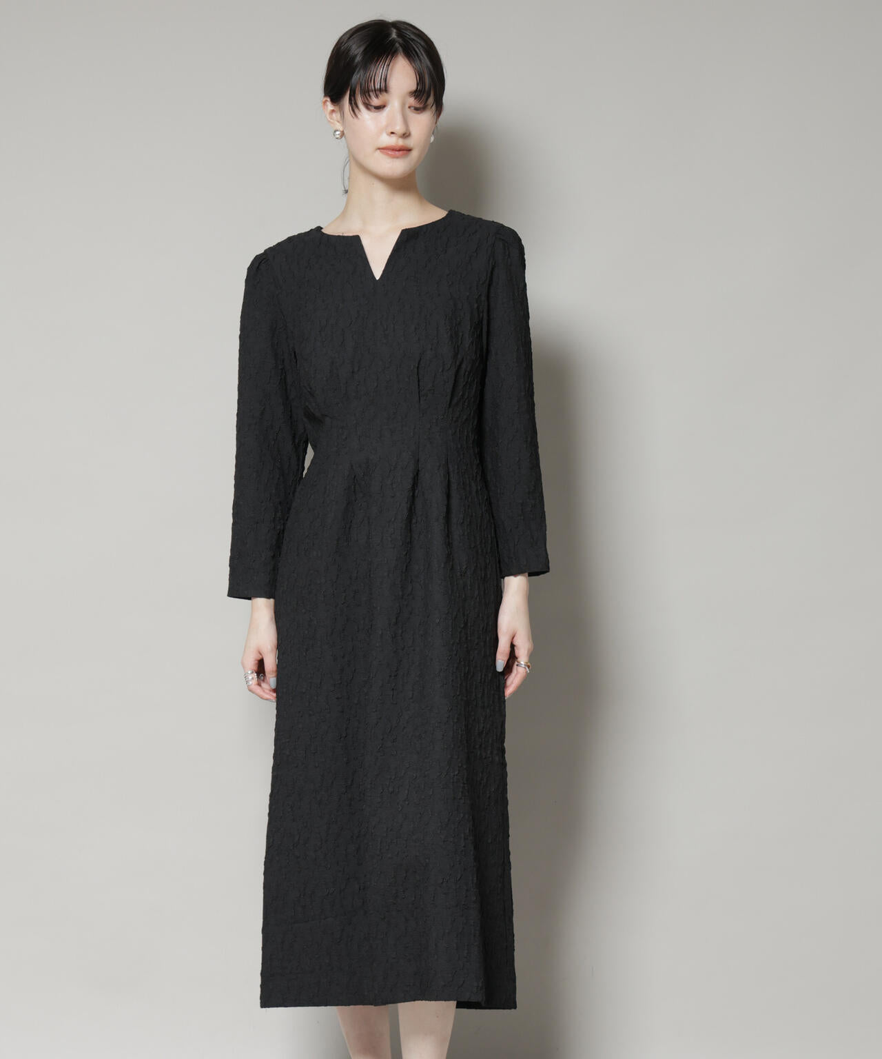 troisieme chaco/PUFFY JACQUARD　ワンピース 6715219055