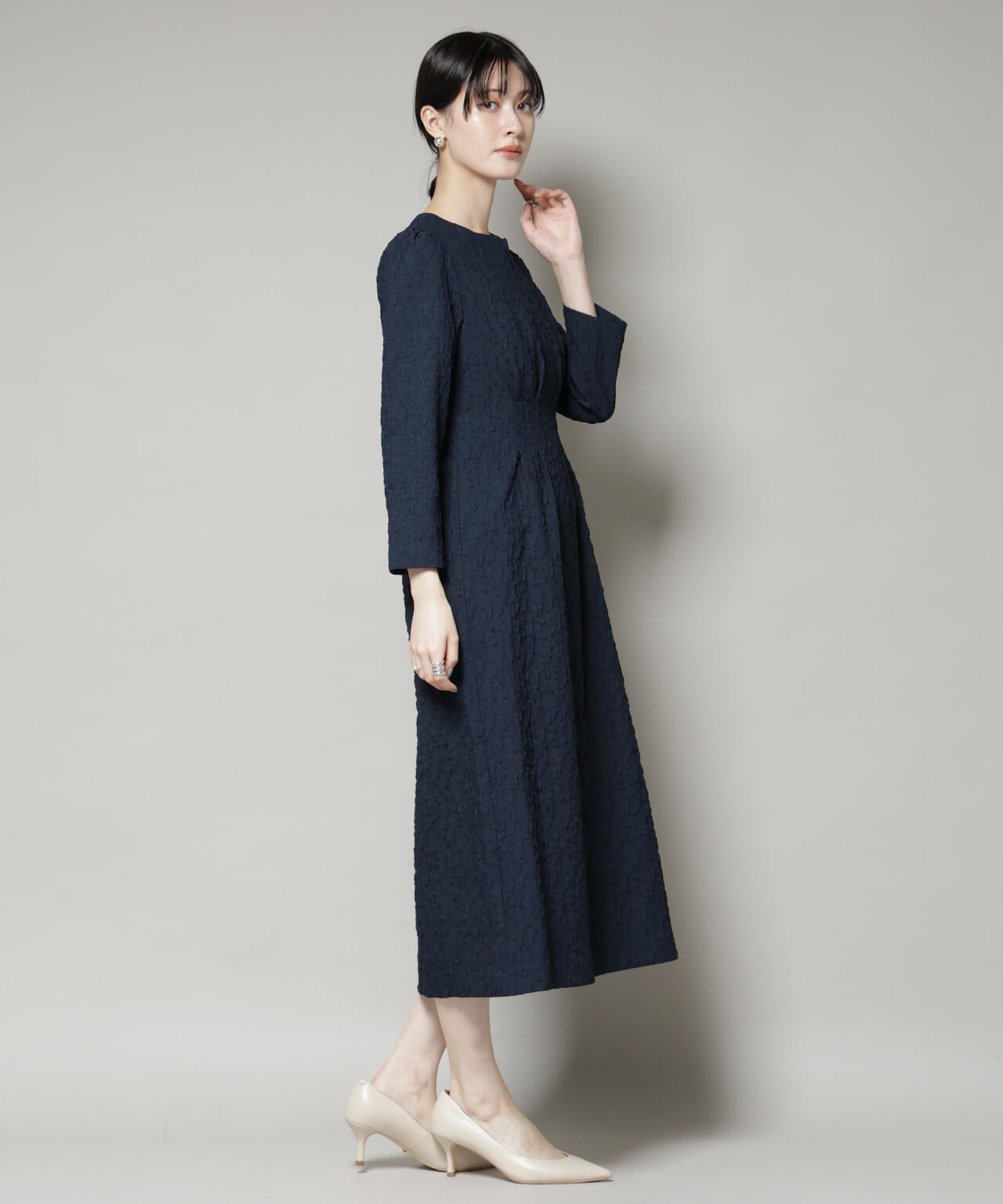 troisieme chaco/PUFFY JACQUARD　ワンピース 6715219055