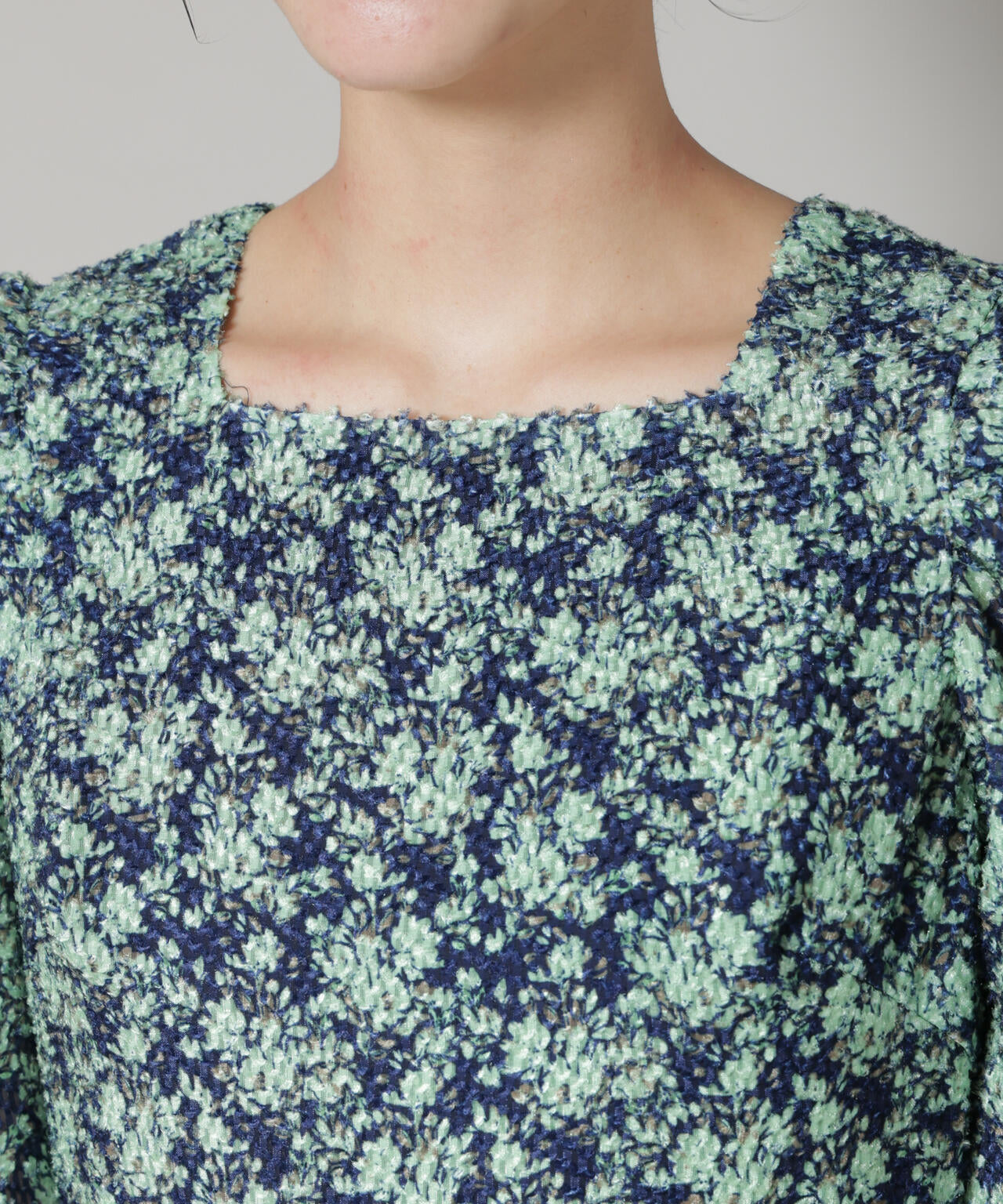 troisieme chaco / CUT JACQUARD PRINT ワンピース