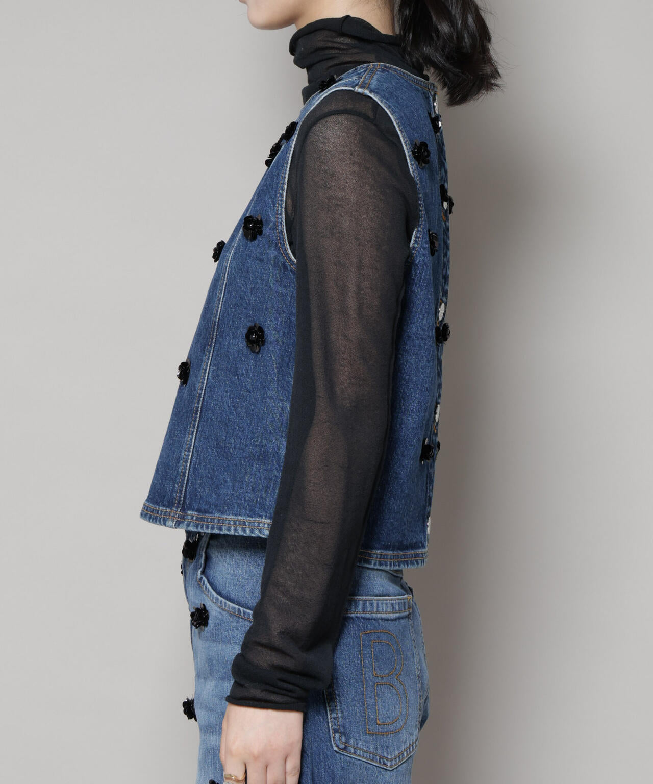 BAUM UND PFERDGARTEN/Fancy Denim ノースリーブ(セットアップ可) 6715221003