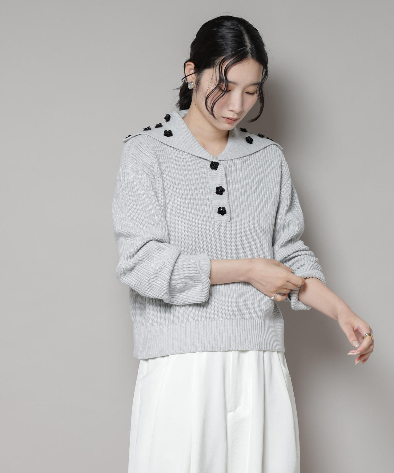 BAUM UND PFERDGARTEN/Cotton Knit セーラーニット