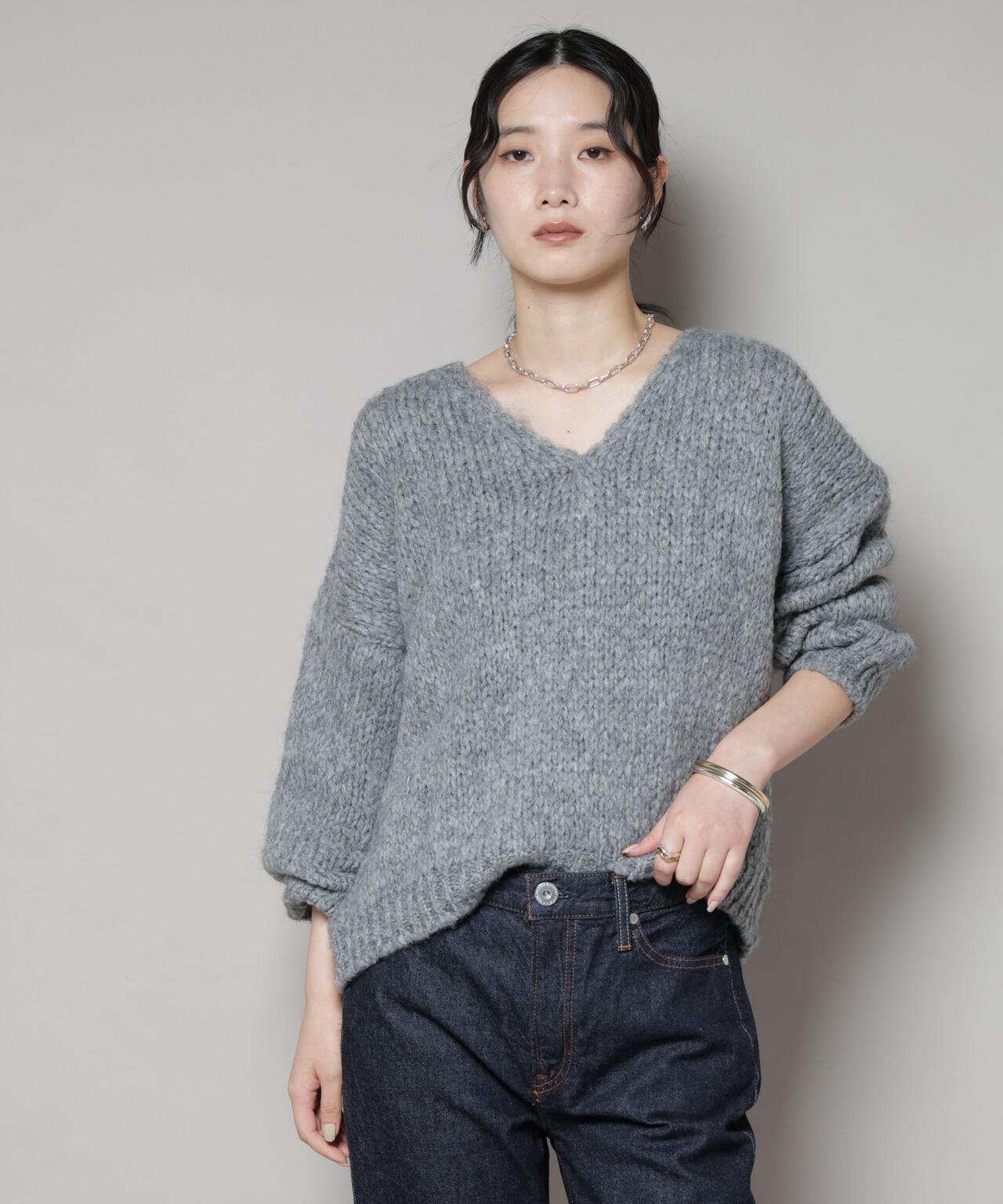 TRICOTS JEAN MARC/Vネックプルオーバー 6715222062