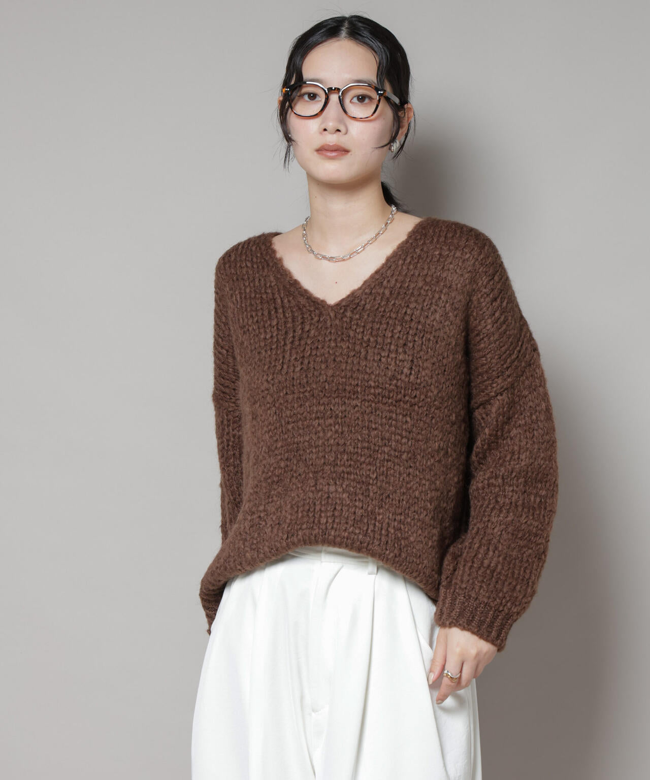 TRICOTS JEAN MARC/Vネックプルオーバー 6715222062