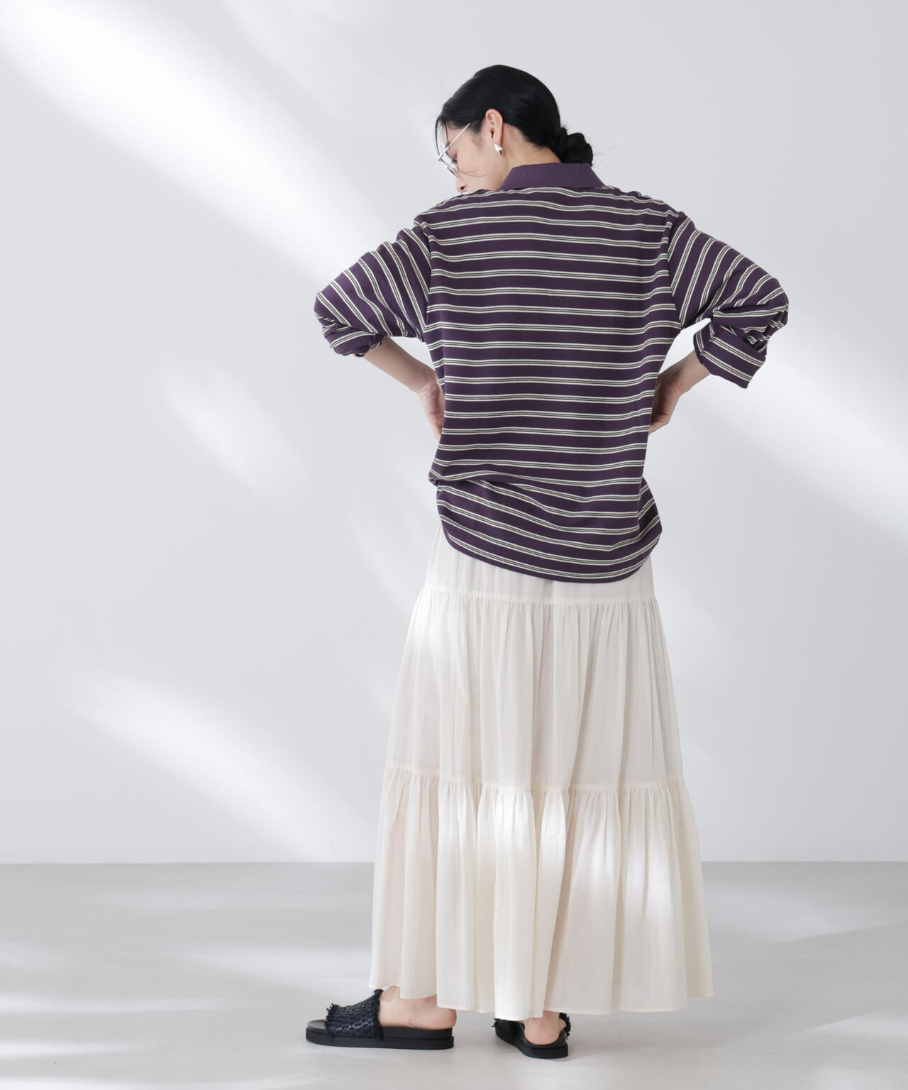 BAUM UND PFERDGARTEN/Cotton Pique 長袖ポロシャツ 6715223036
