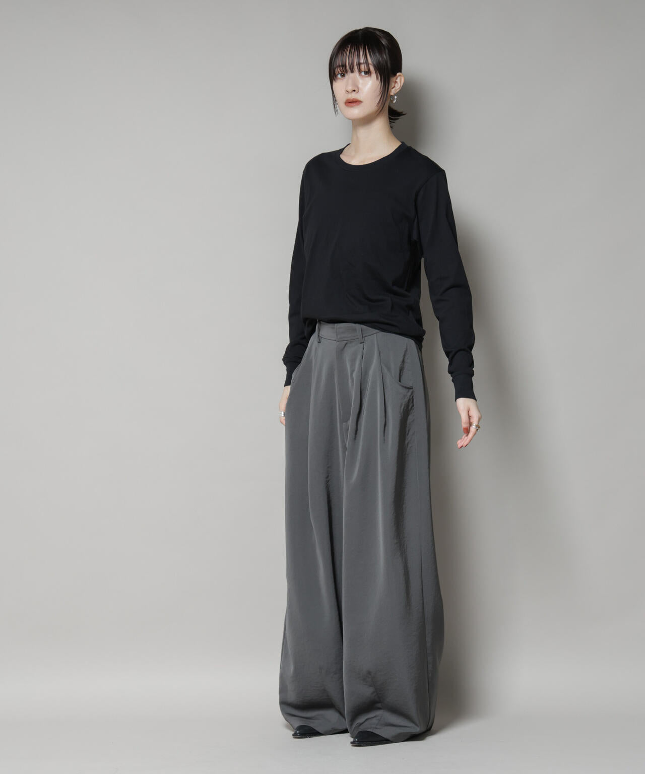 Hanes/2P Japan Fit クルーネックロングスリーブＴシャツ 6715223046