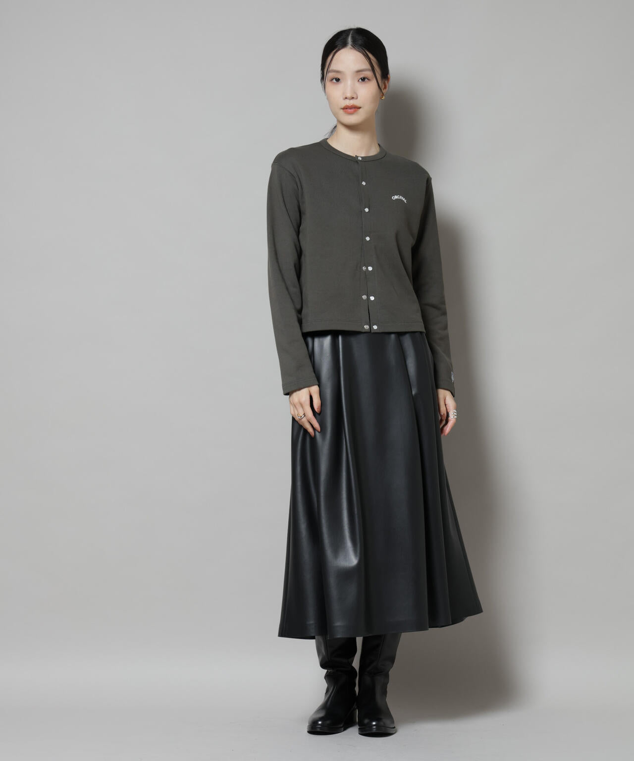 ORCIVAL / CREW NECK CARDIGAN