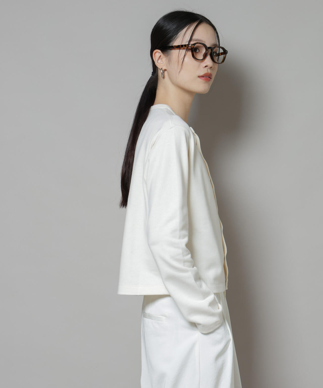 ORCIVAL / CREW NECK CARDIGAN