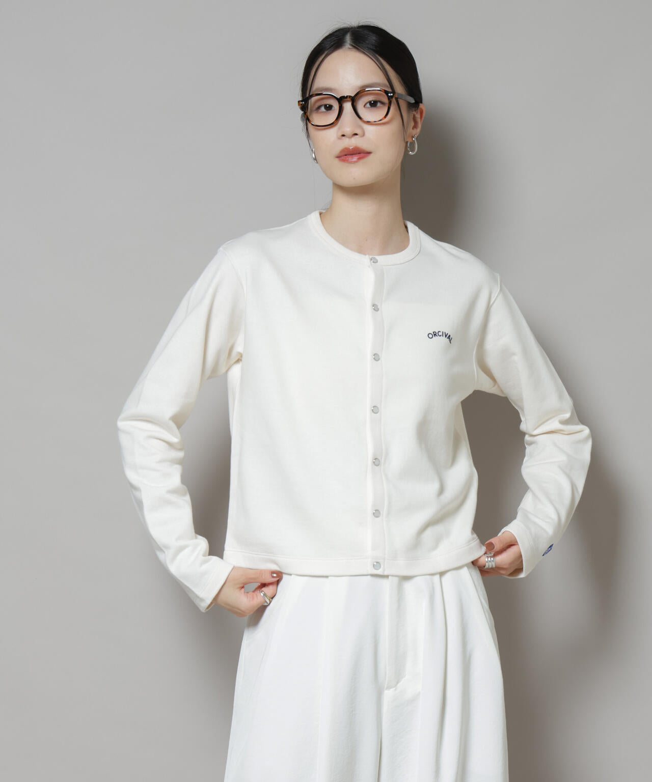 ORCIVAL / CREW NECK CARDIGAN