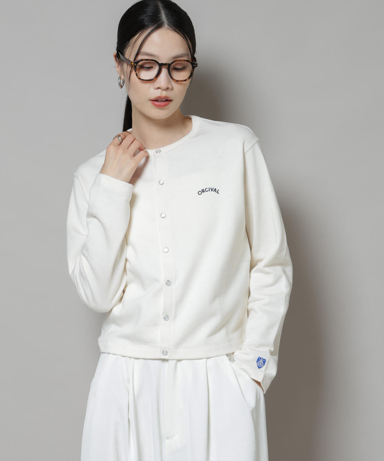 うかい様 ORCIVAL / CREW NECK CARDIGAN