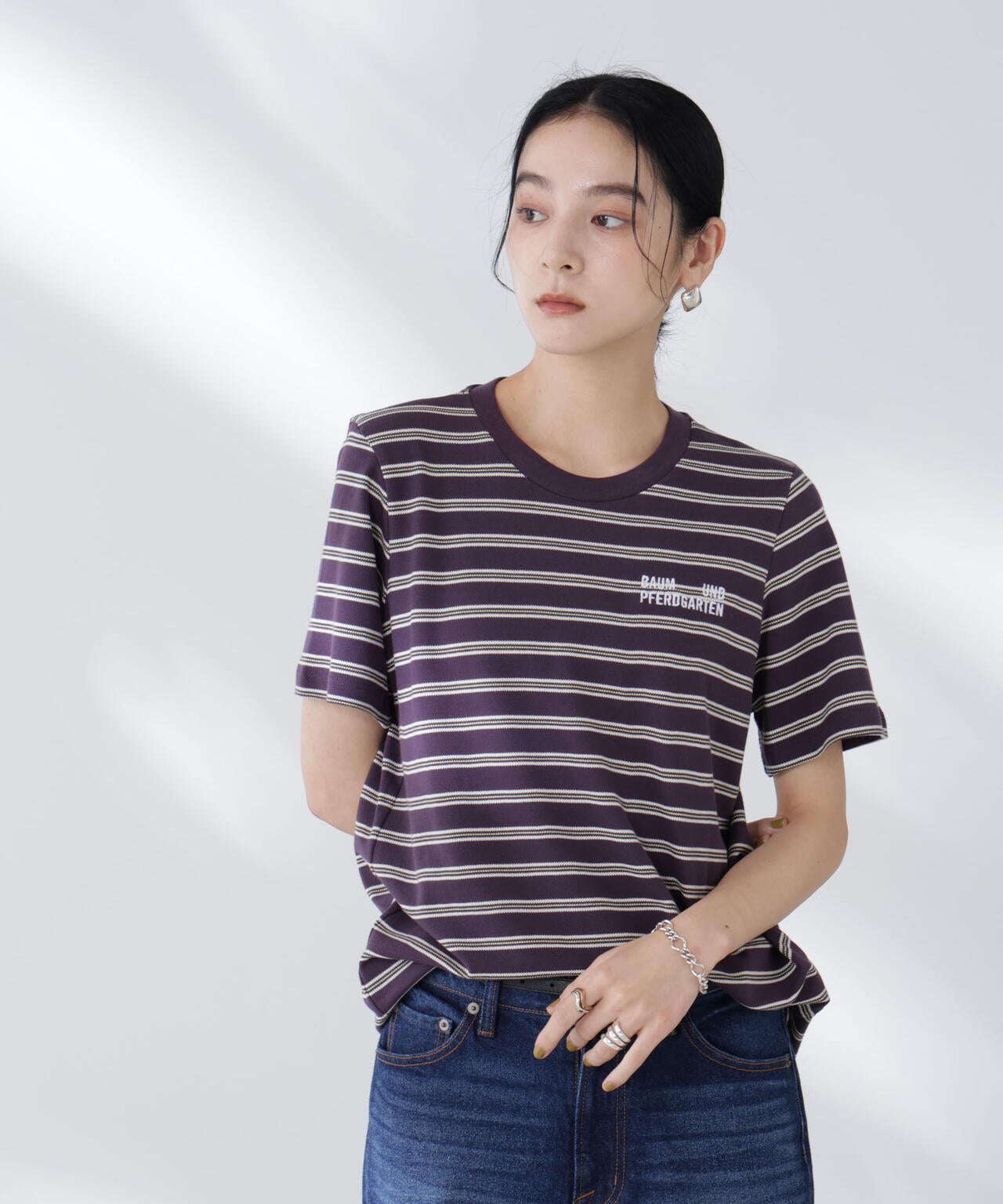 売れ筋商品|||バウムウンドヘルガーデン Tシャツ レディース トップス JEANNE - Polo shirt - baritone blue JEANNI T-SHIRT | Java Polo Stripe