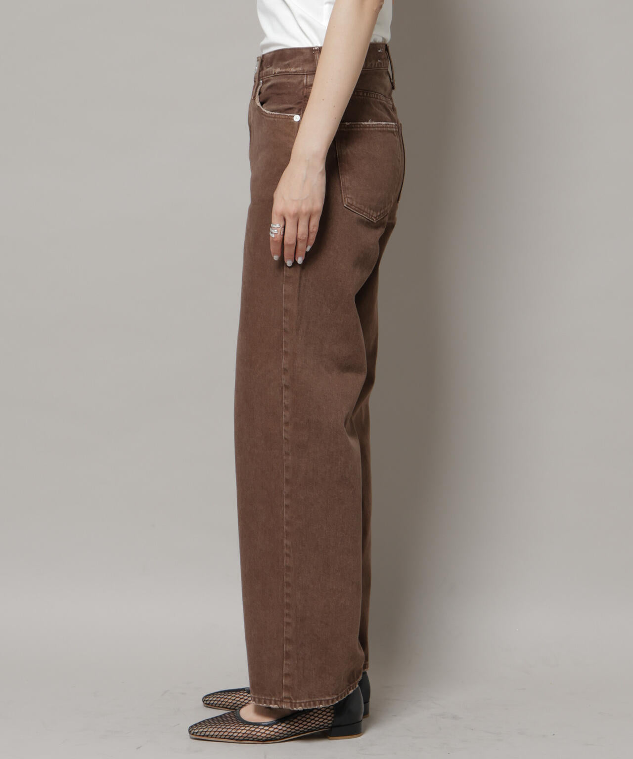 【The Upside】 Bohemia houndstooth high-riseレギンス upper hights / THE NIECE MID-RISE ブラウン