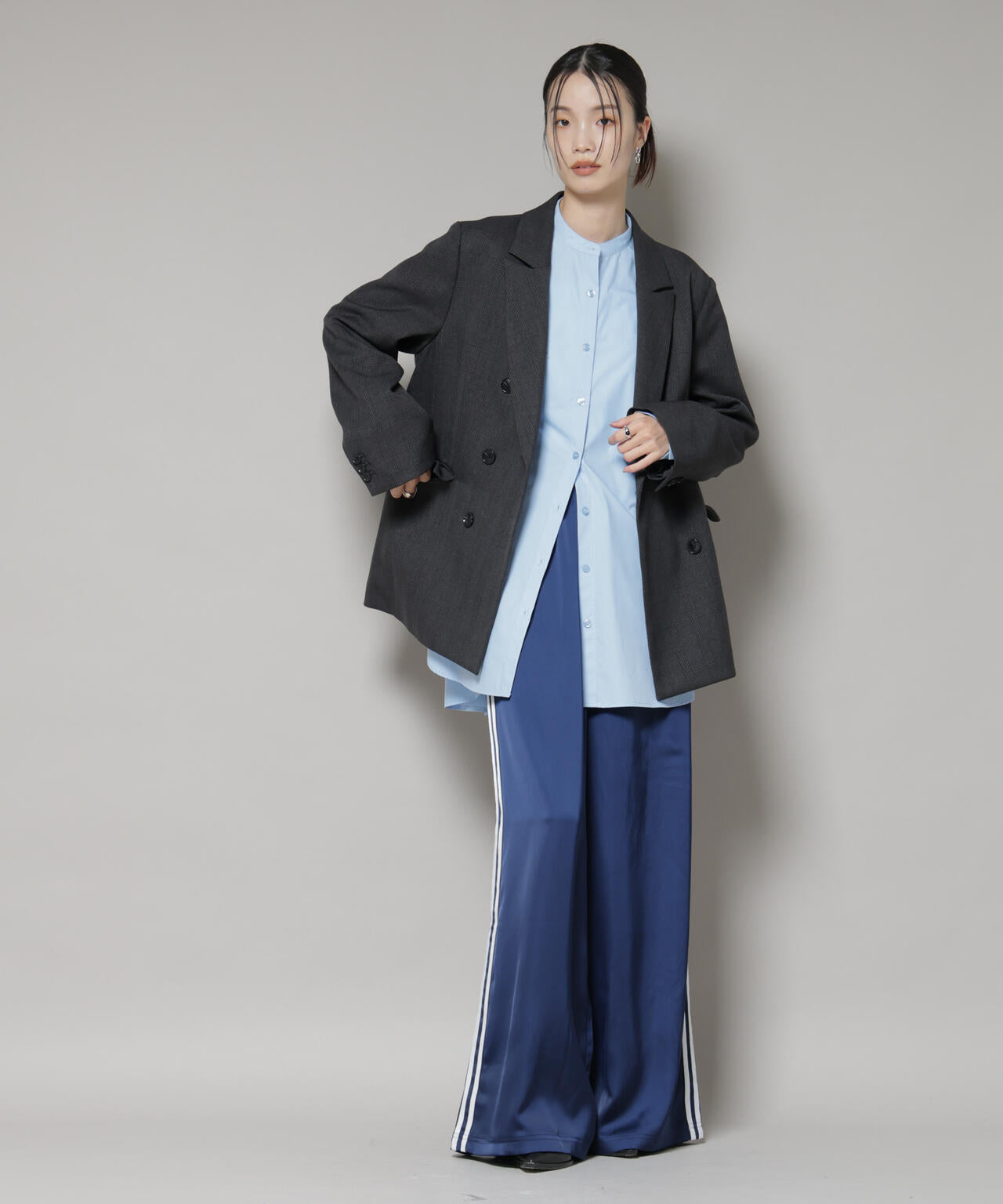 adidas/SATIN TRACK PANTS INDIGO 6715227040