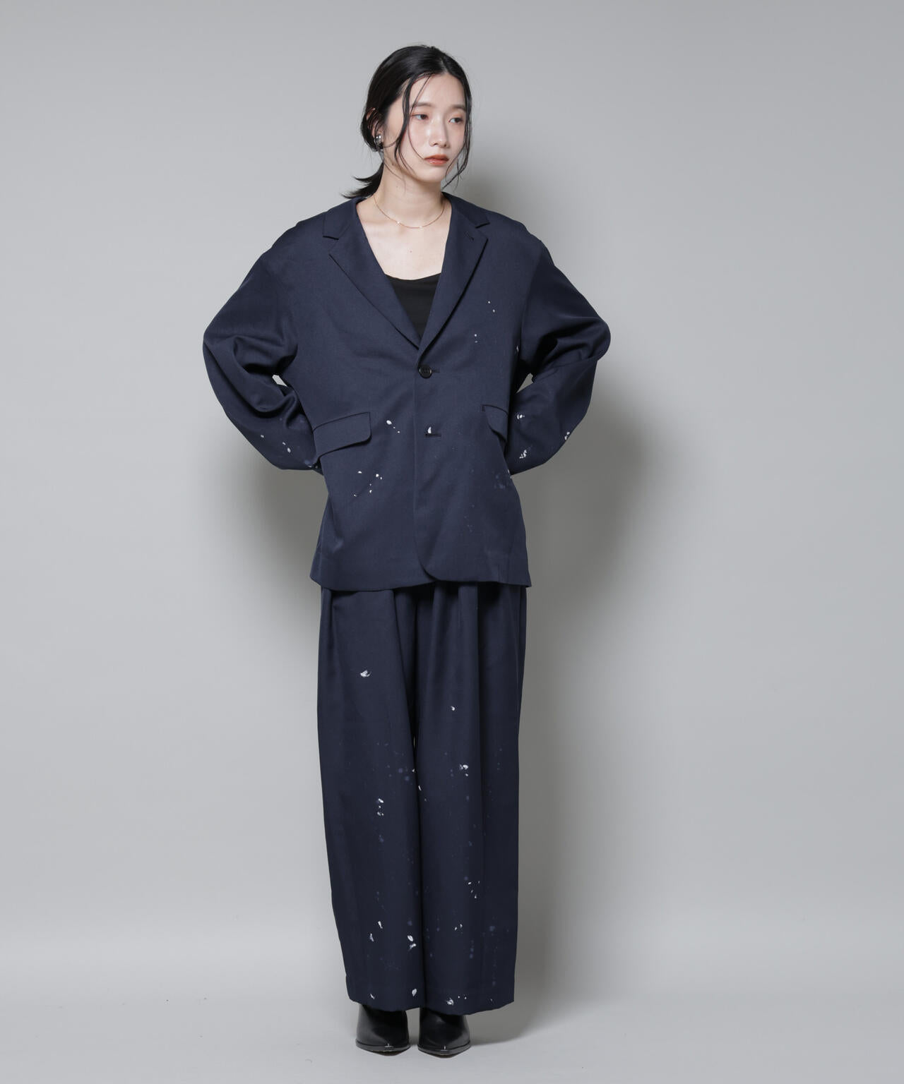 RhodolirioN/Tack Pants -Twill Paint(セットアップ可) 6715227044