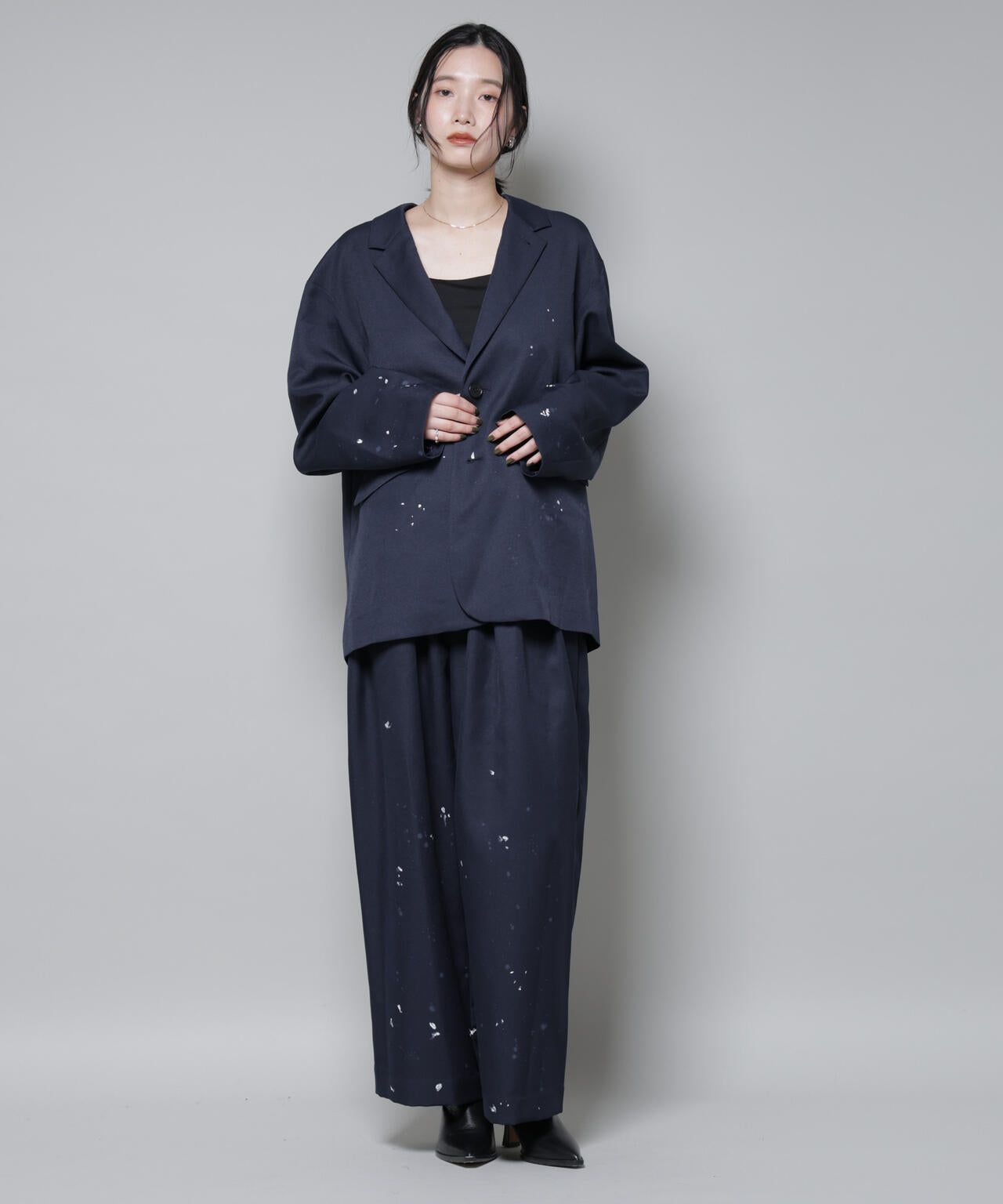 RhodolirioN/Tack Pants -Twill Paint(セットアップ可) 6715227044