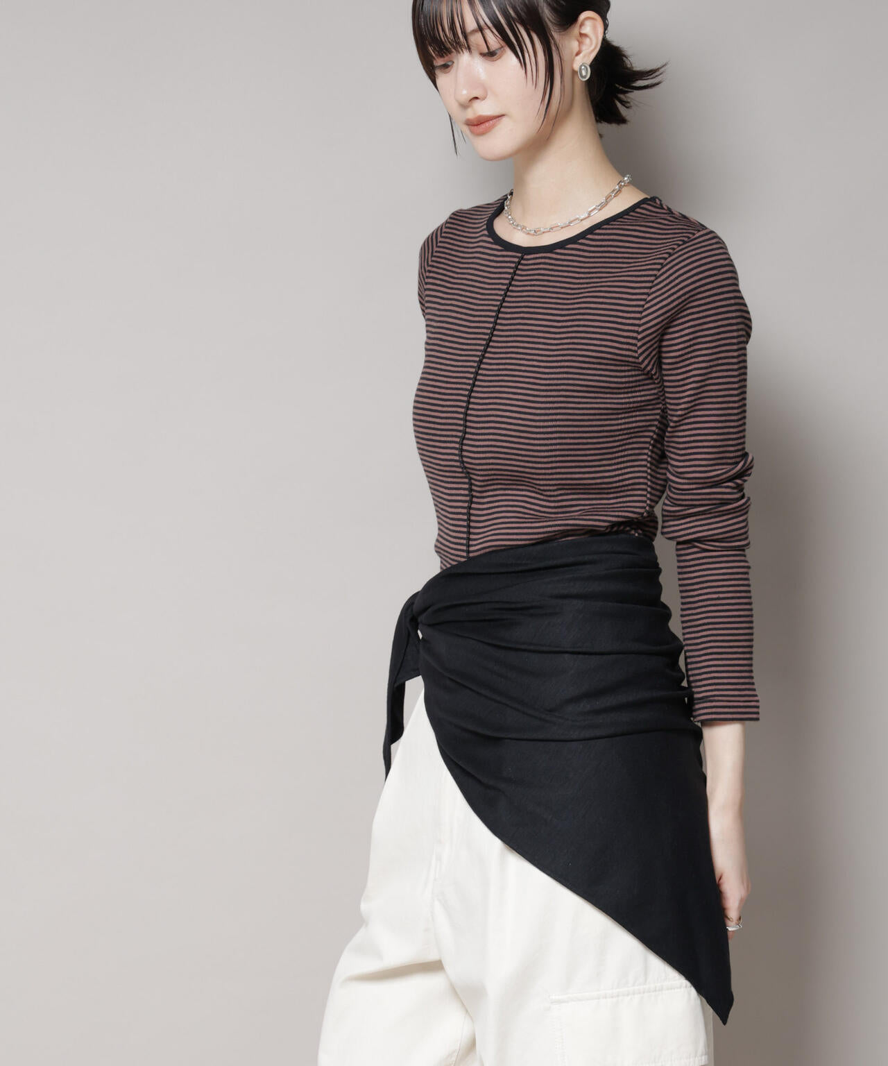 La Maison de Lyllis / KERCHIEF ウール ジャージー スカーフ