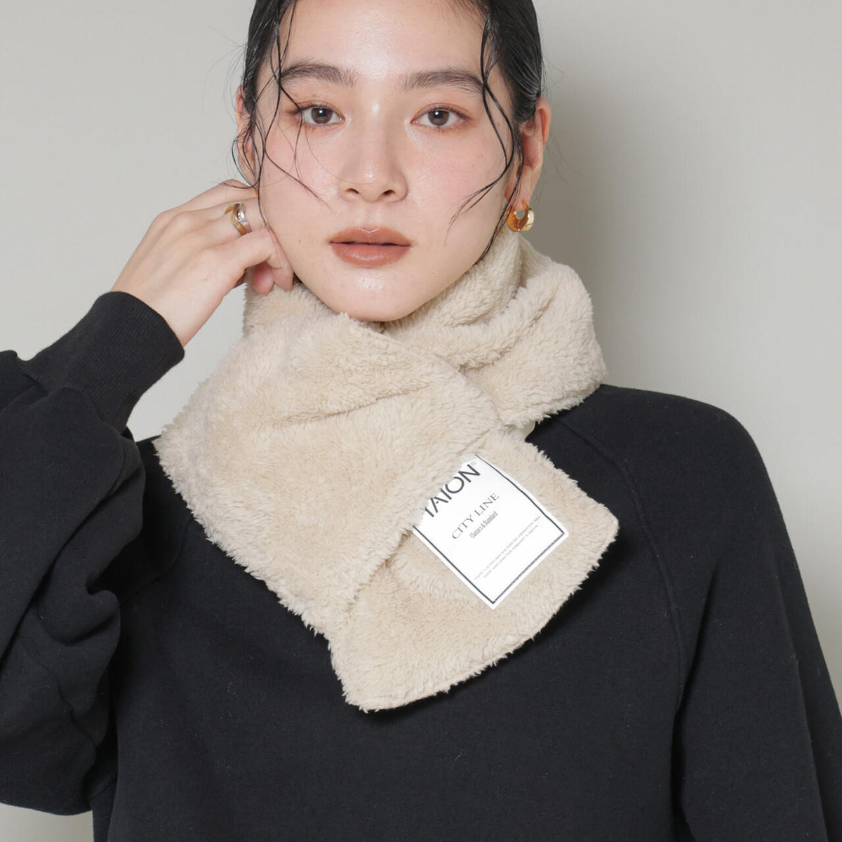 TAION / シティリバーシブル ダウンスカーフ