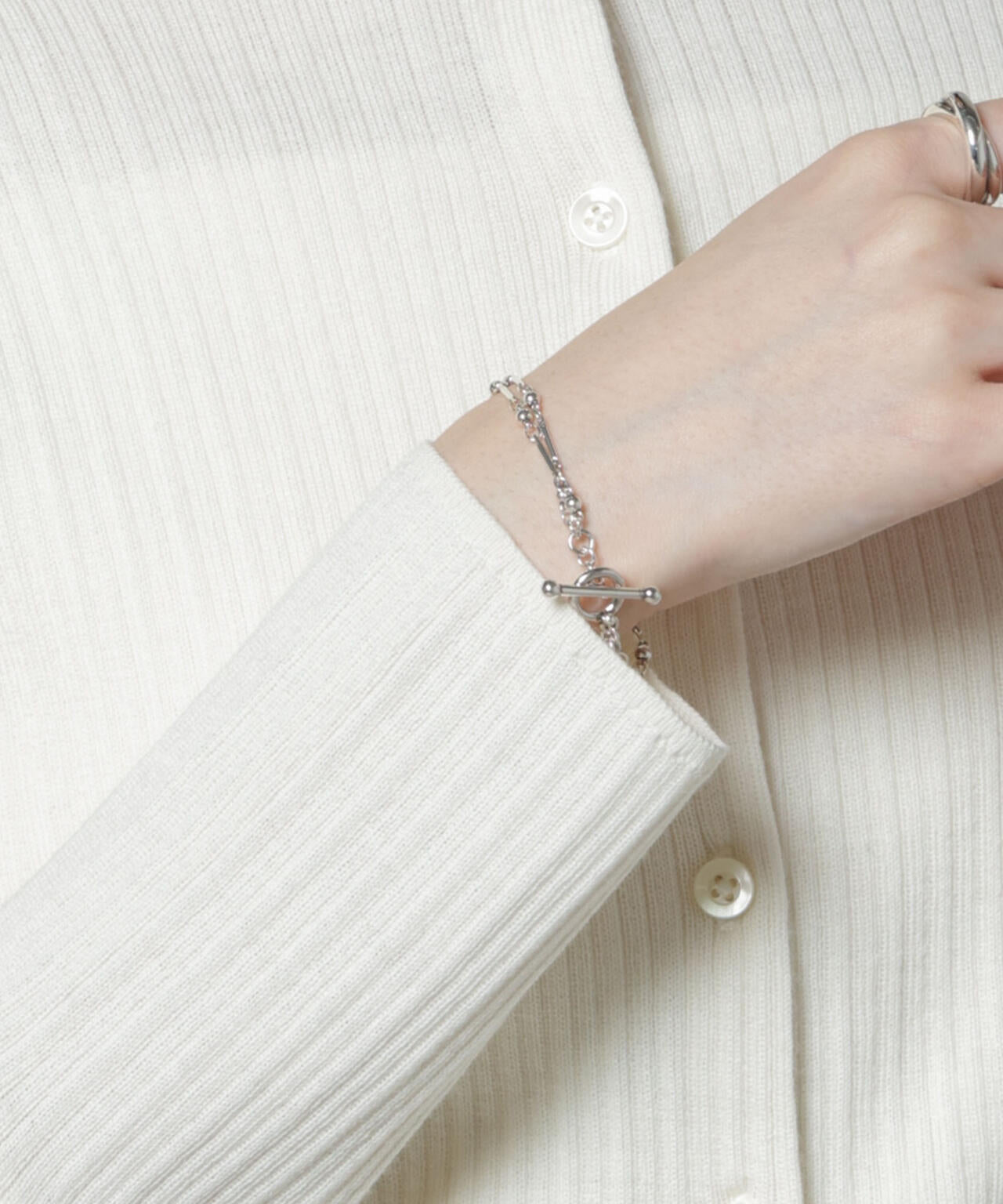 PHILIPPE AUDIBERT/Garnet double bracelet