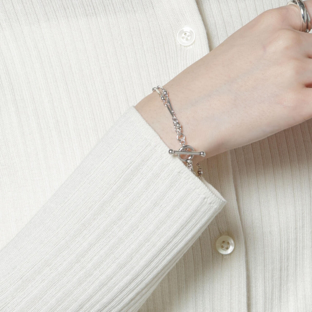■Philippe Audibert■PERAN DOUBLE ダブル チェーン シルバー Philippe Audibert フィリップオーディベール ENA DOUBLE