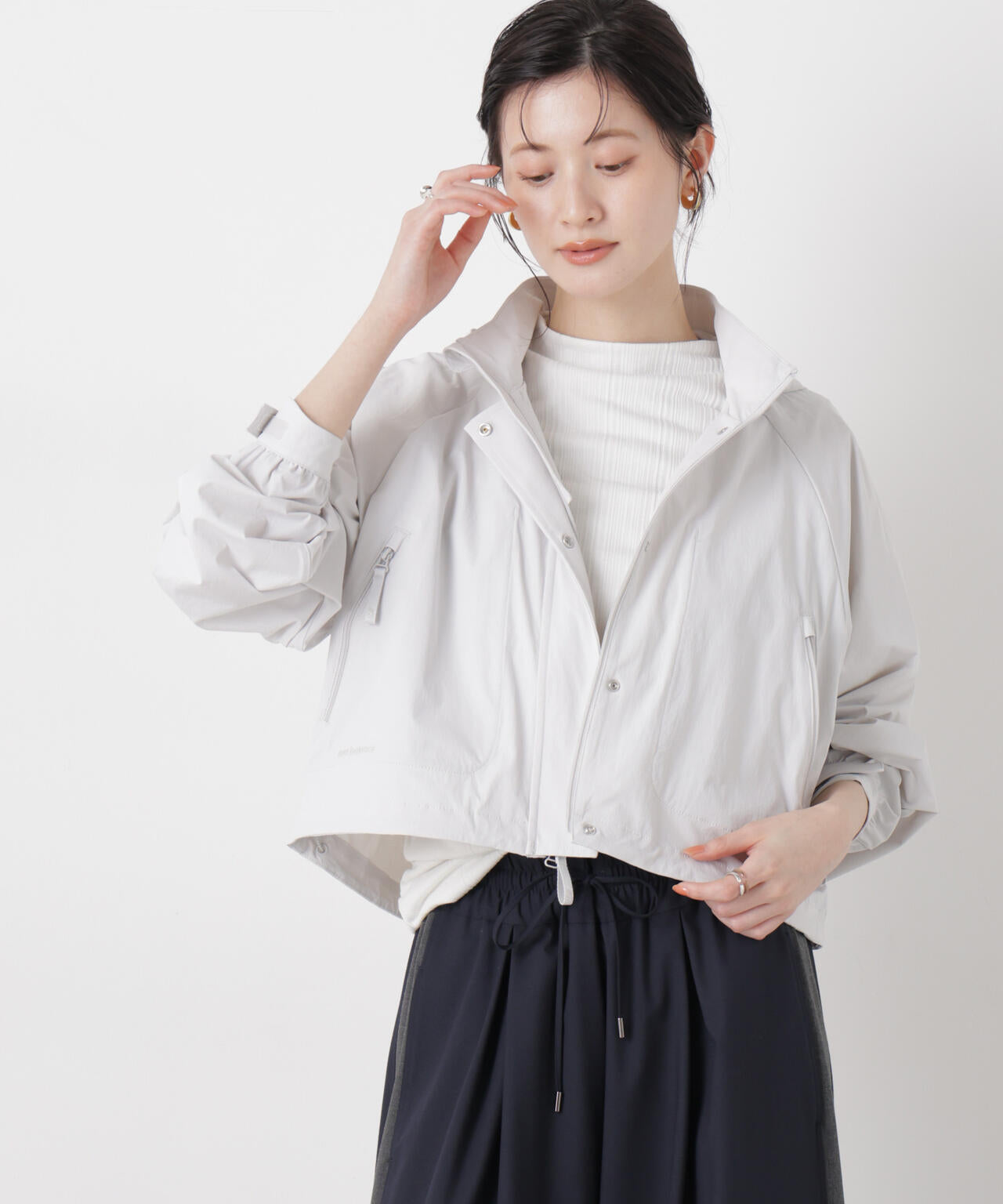 new balance / NB Greyクロップドジャケット
