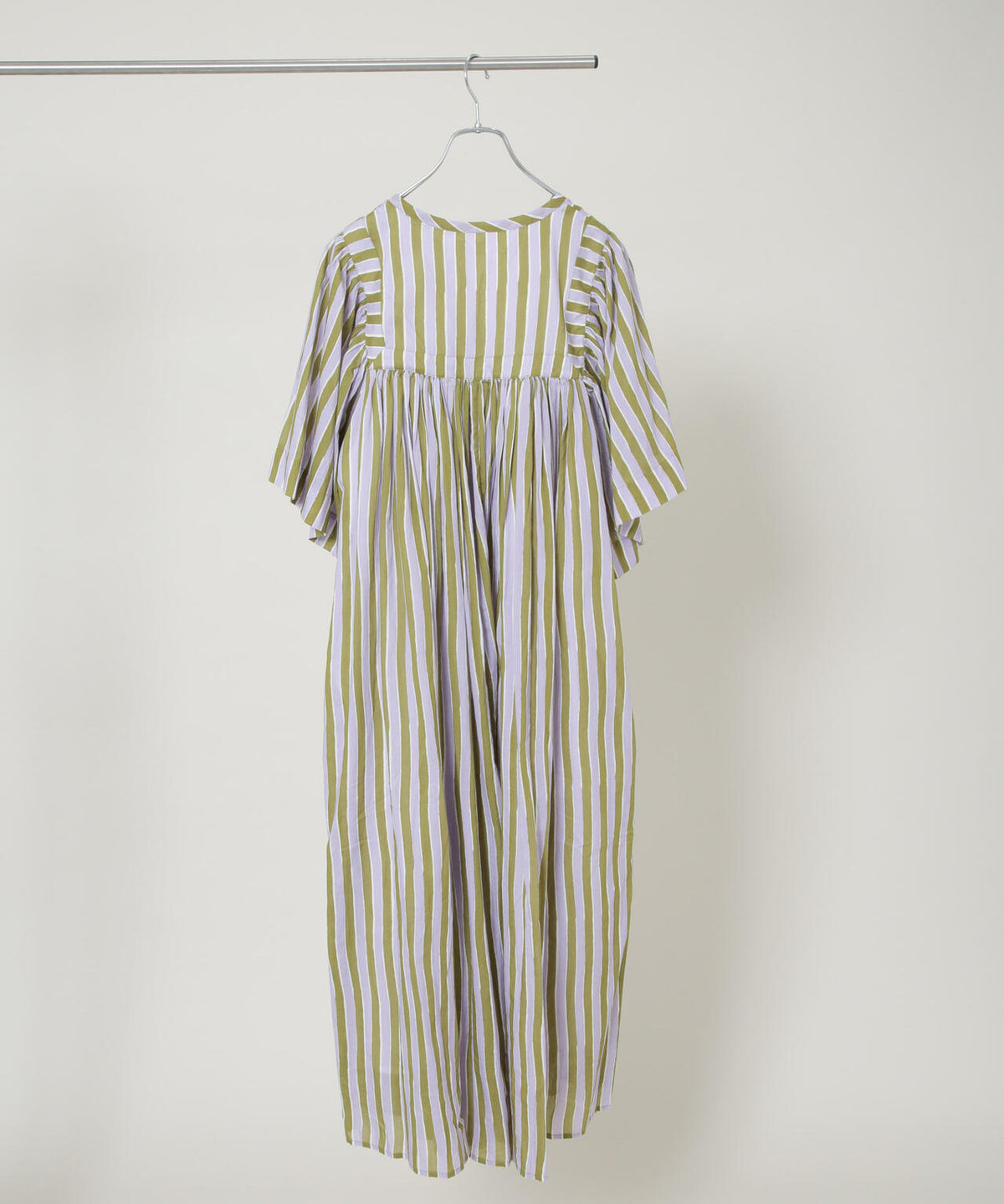 Sara mallika / Stripe Print Gather Dress ( セットアップ 可)