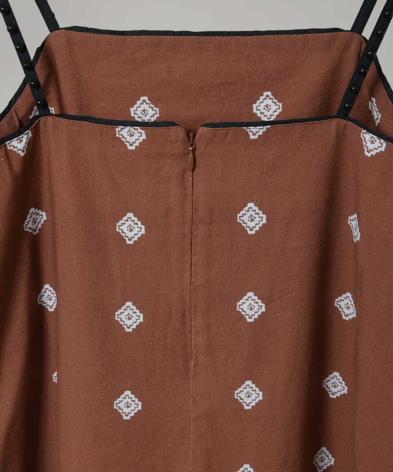 Sara mallika / Zigzag Flower Print Cami Dress