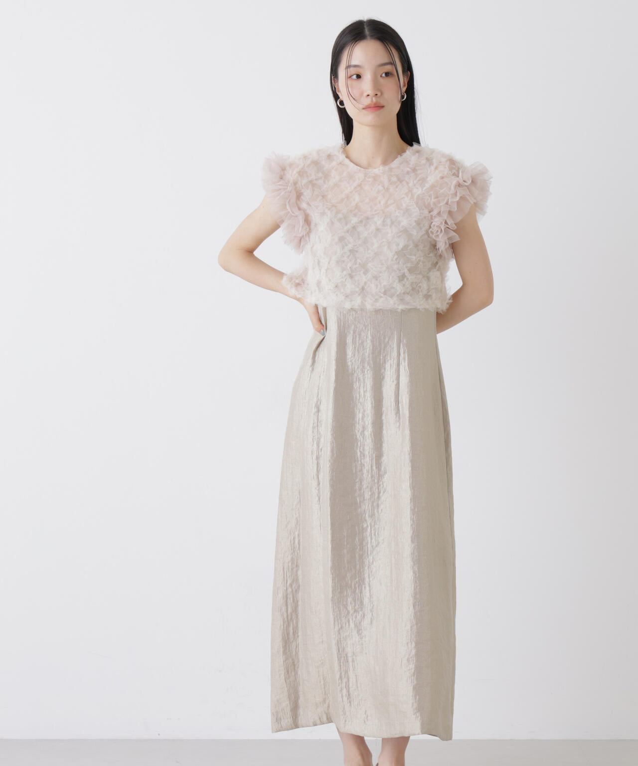 kaene/ボリュームブラウスセットドレス 6716119011