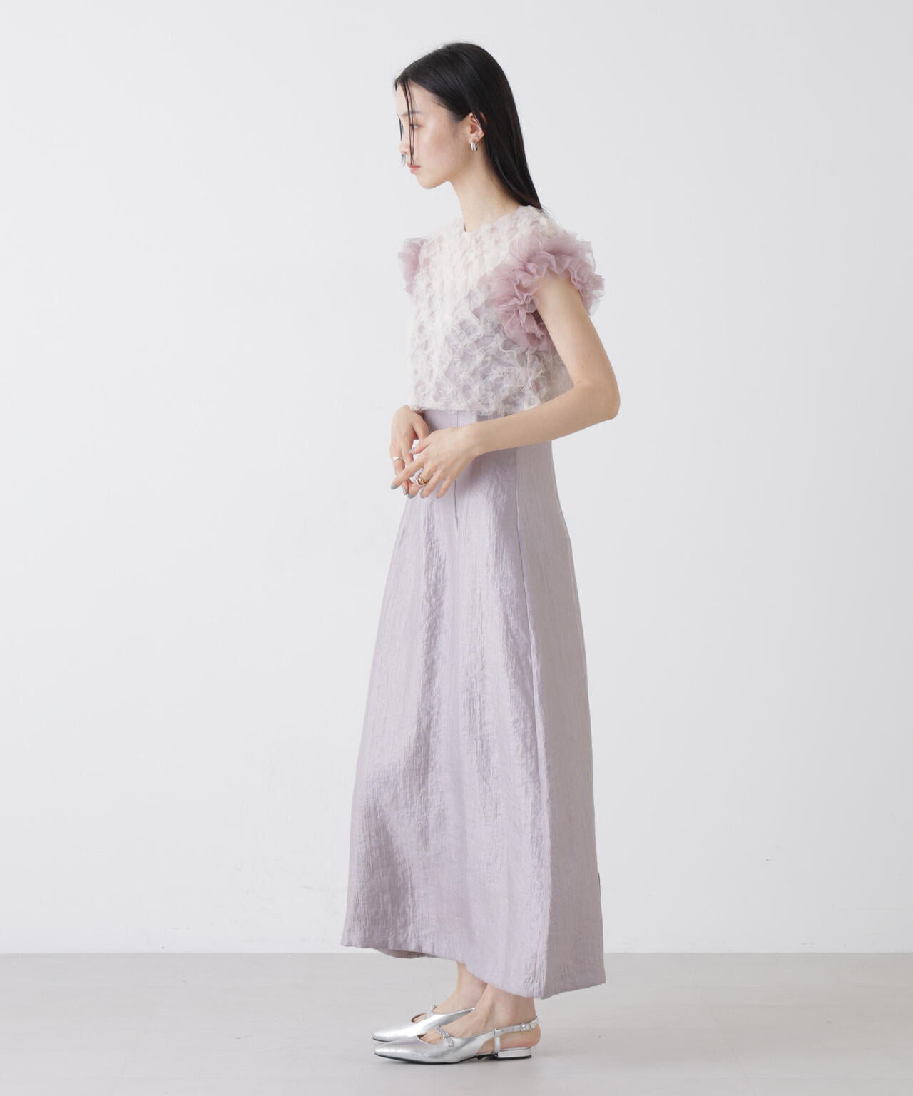 kaene/ボリュームブラウスセットドレス 6716119011