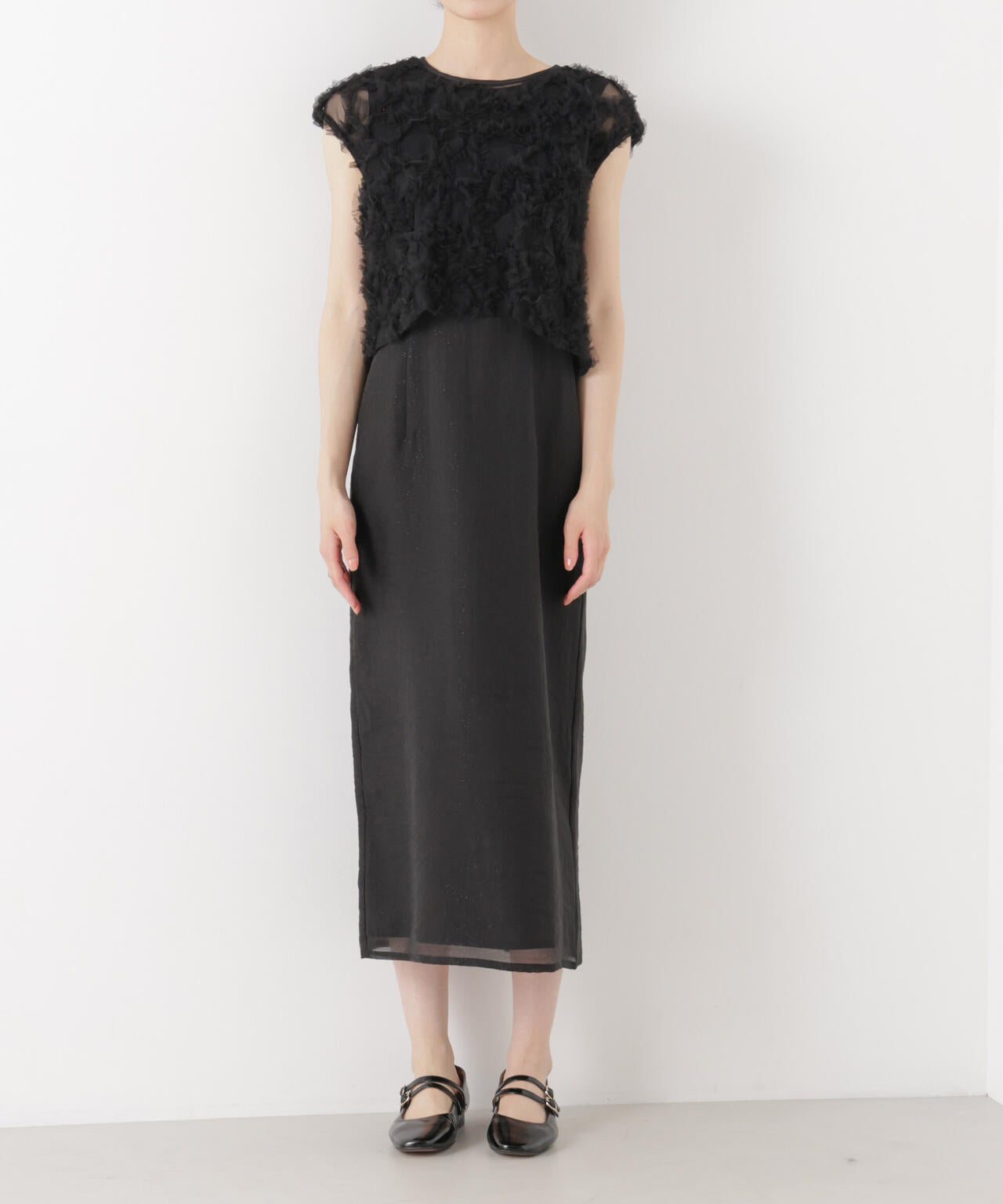 kaene/フラッフィーフラワーコンビドレス 6716119012