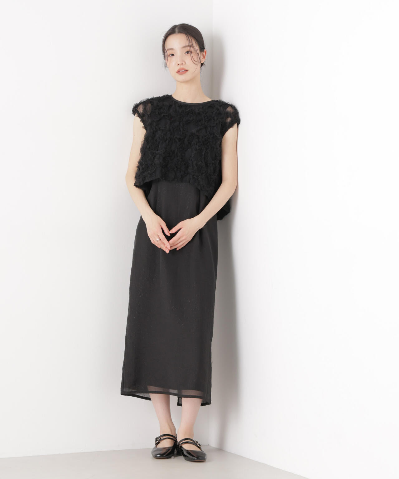 kaene / フラッフィーフラワーコンビ ドレス