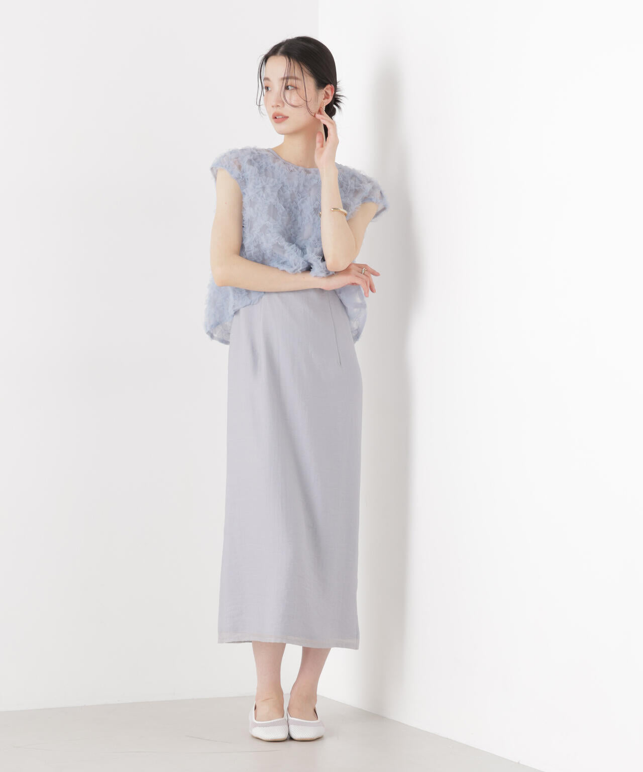 kaene / フラッフィーフラワーコンビ ドレス