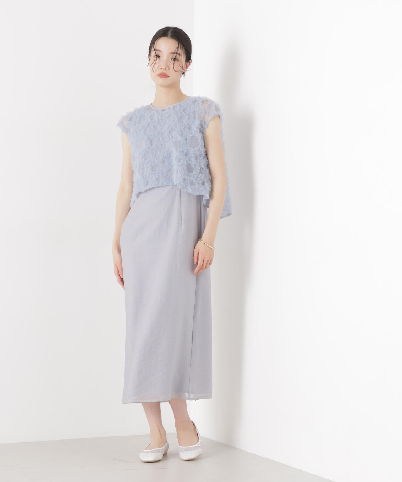 kaene/フラッフィーフラワーコンビドレス