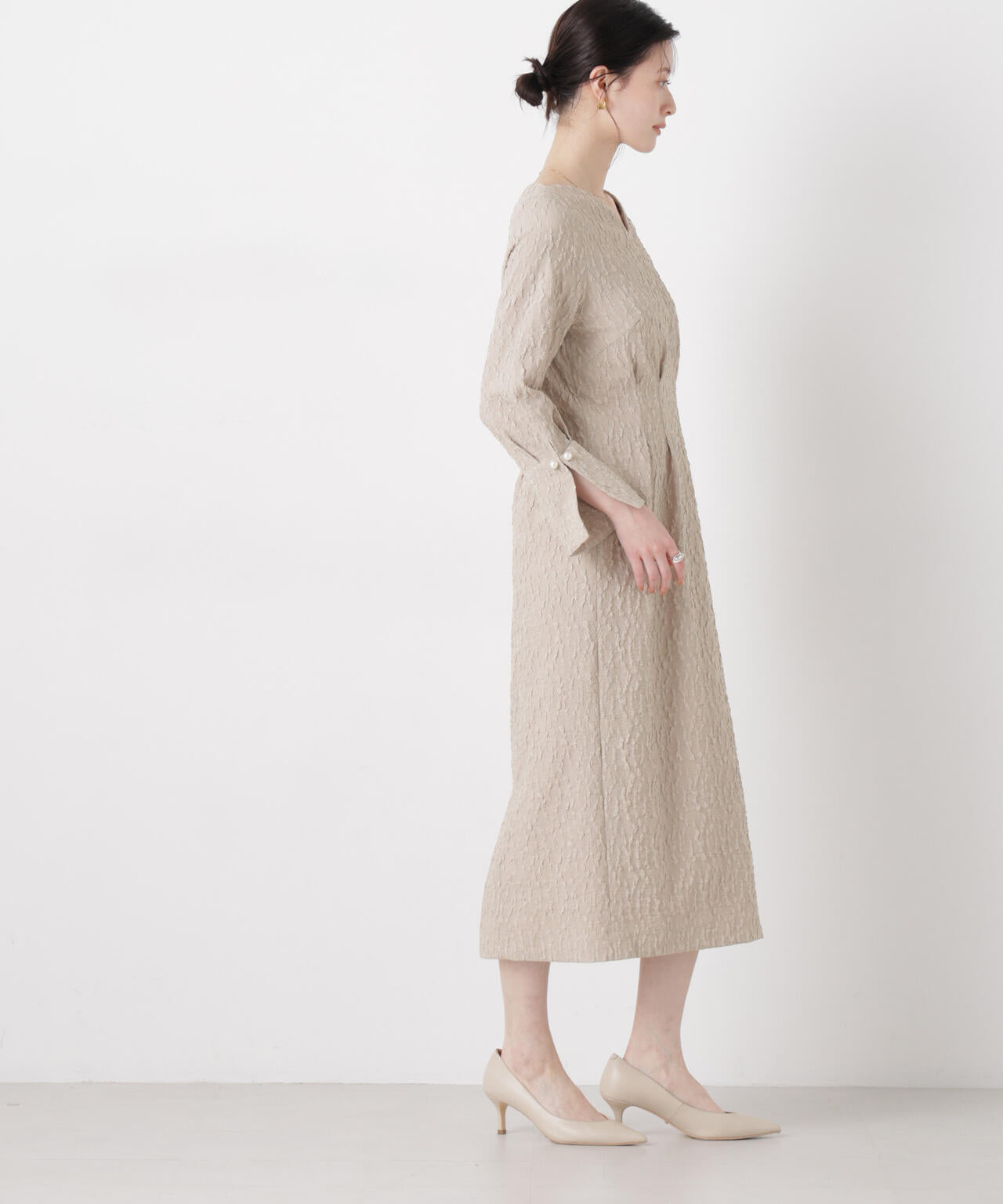 troisieme chaco / 別注 PUFFY JACQUARD ワンピース